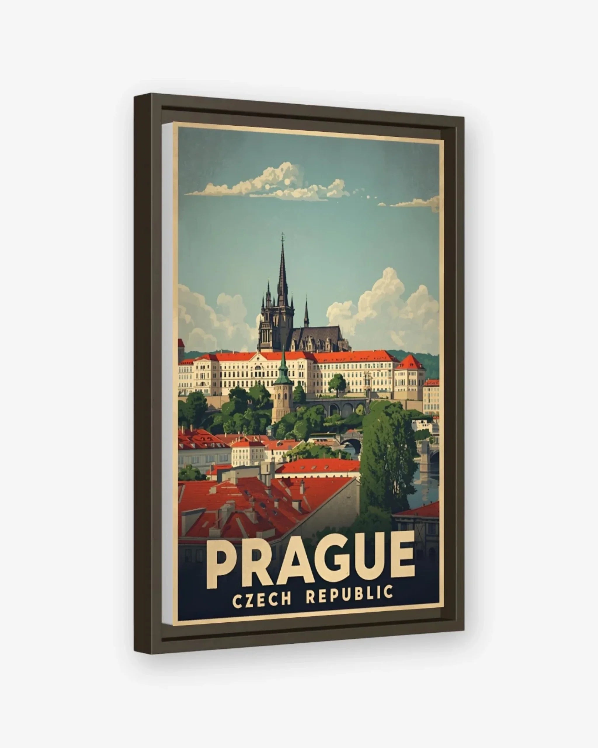 Prague Castle, Czech Republic Canvas Espresso Frame Nomad Haus