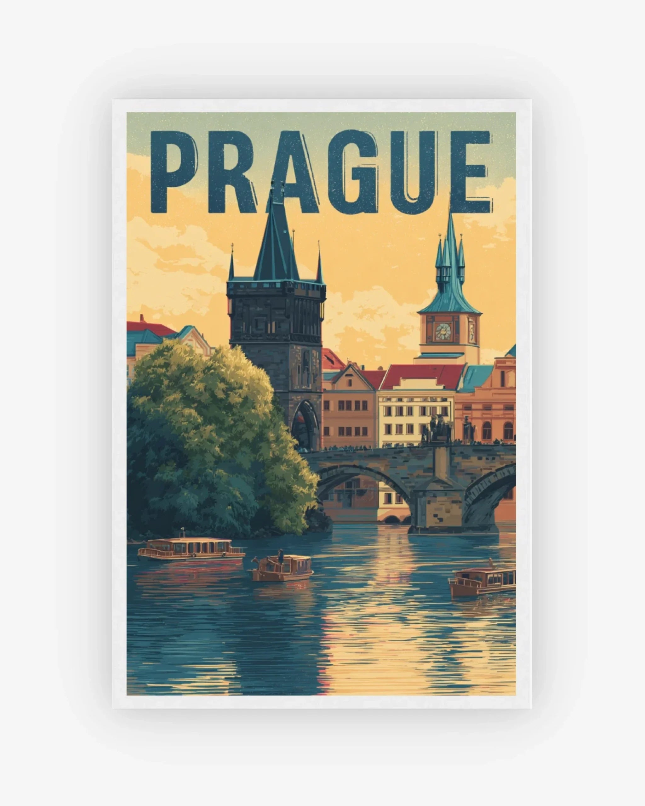 Prague, Czech Republic Poster White Frame Nomad Haus