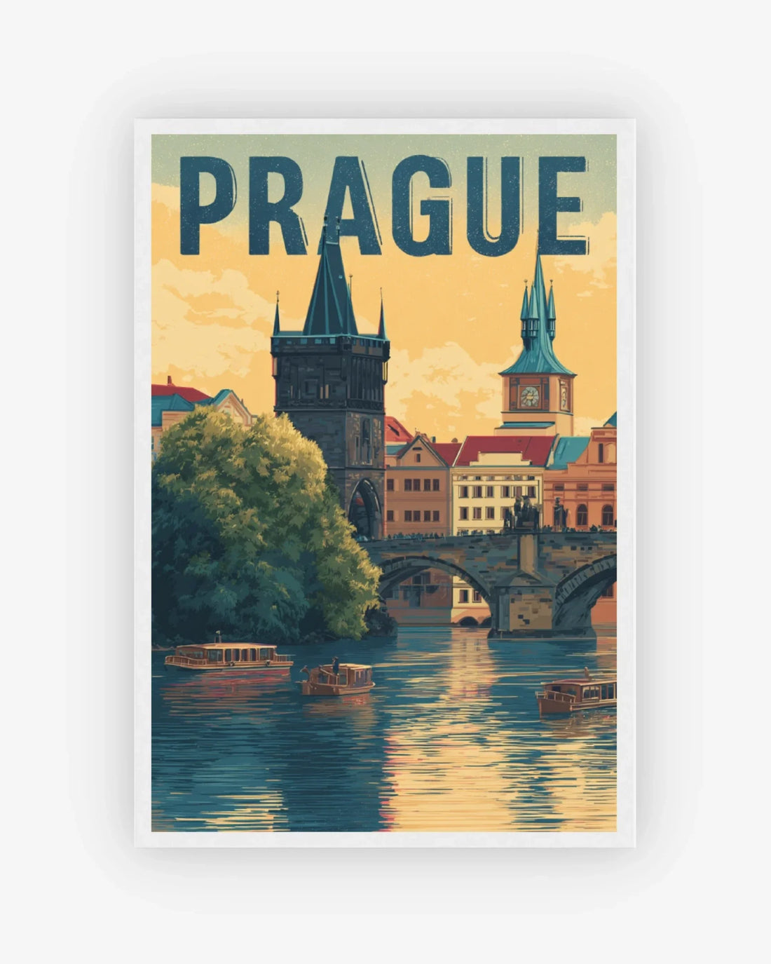 Prague, Czech Republic Poster White Frame Nomad Haus