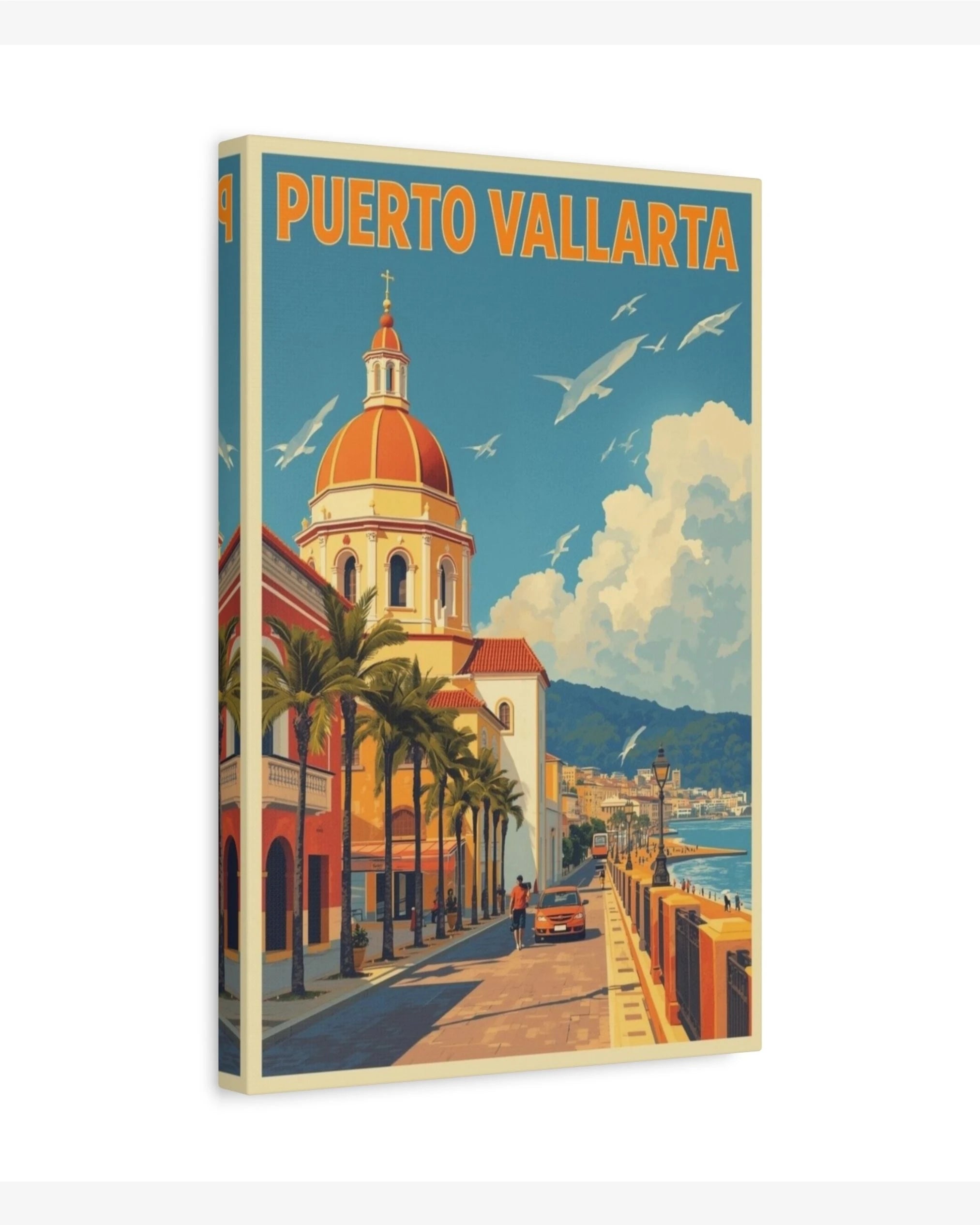 Puerto Vallarta travel poster canvas