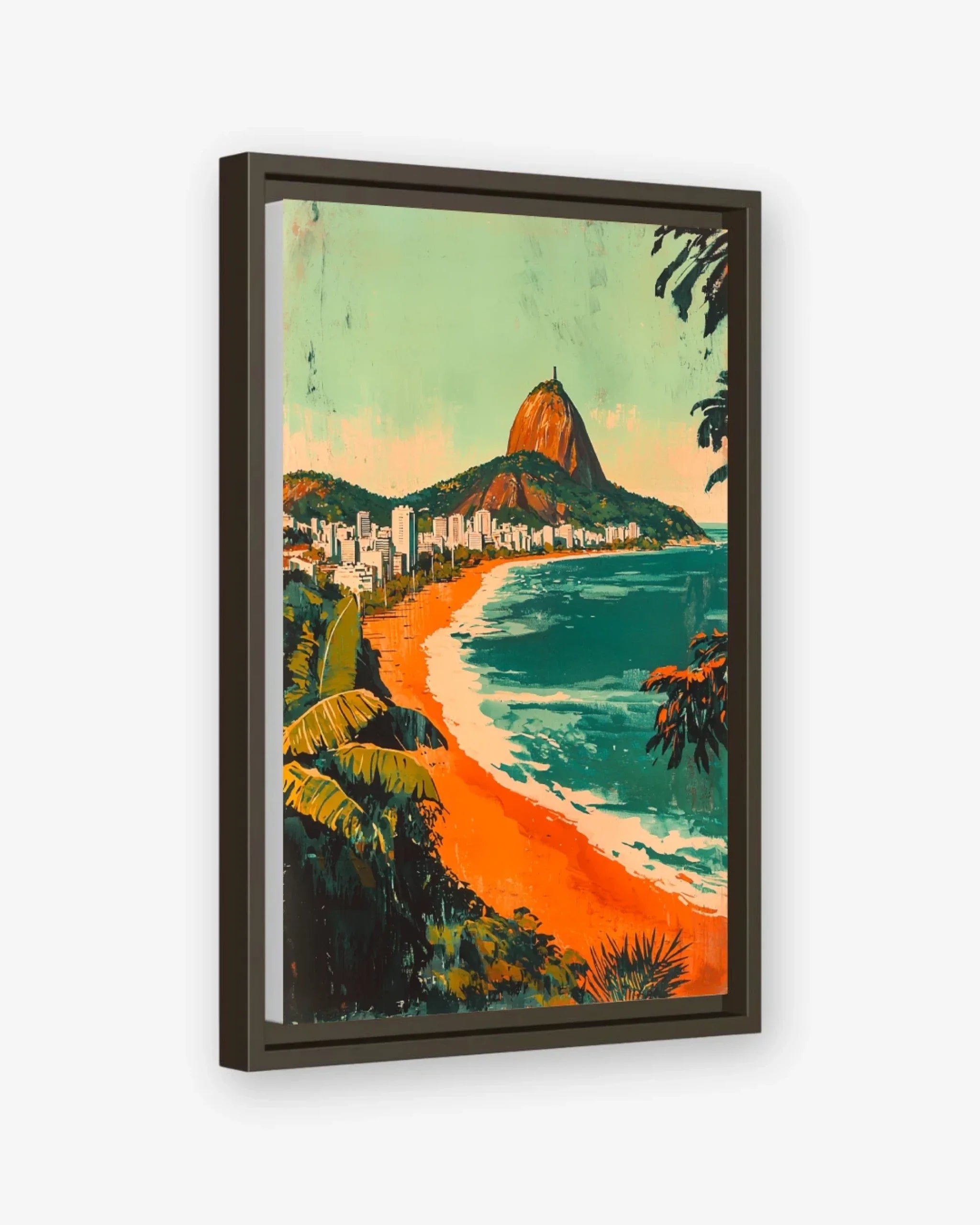 Rio de Janeiro Canvas Espresso Frame Nomad Haus