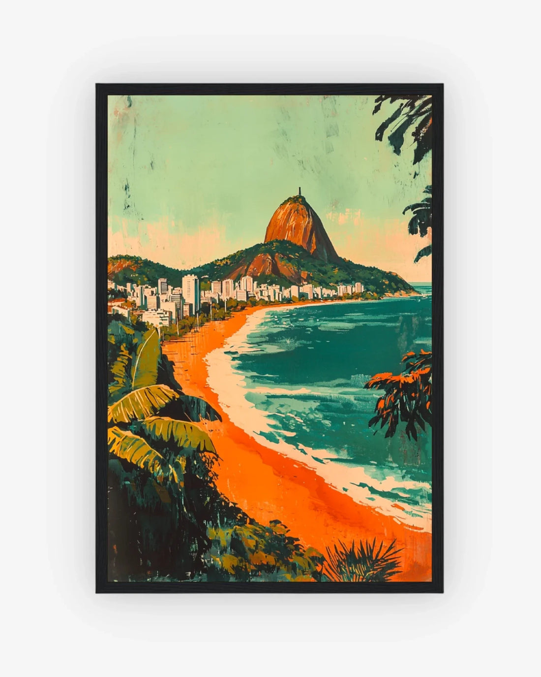 Rio de Janeiro Poster Black Frame Nomad Haus