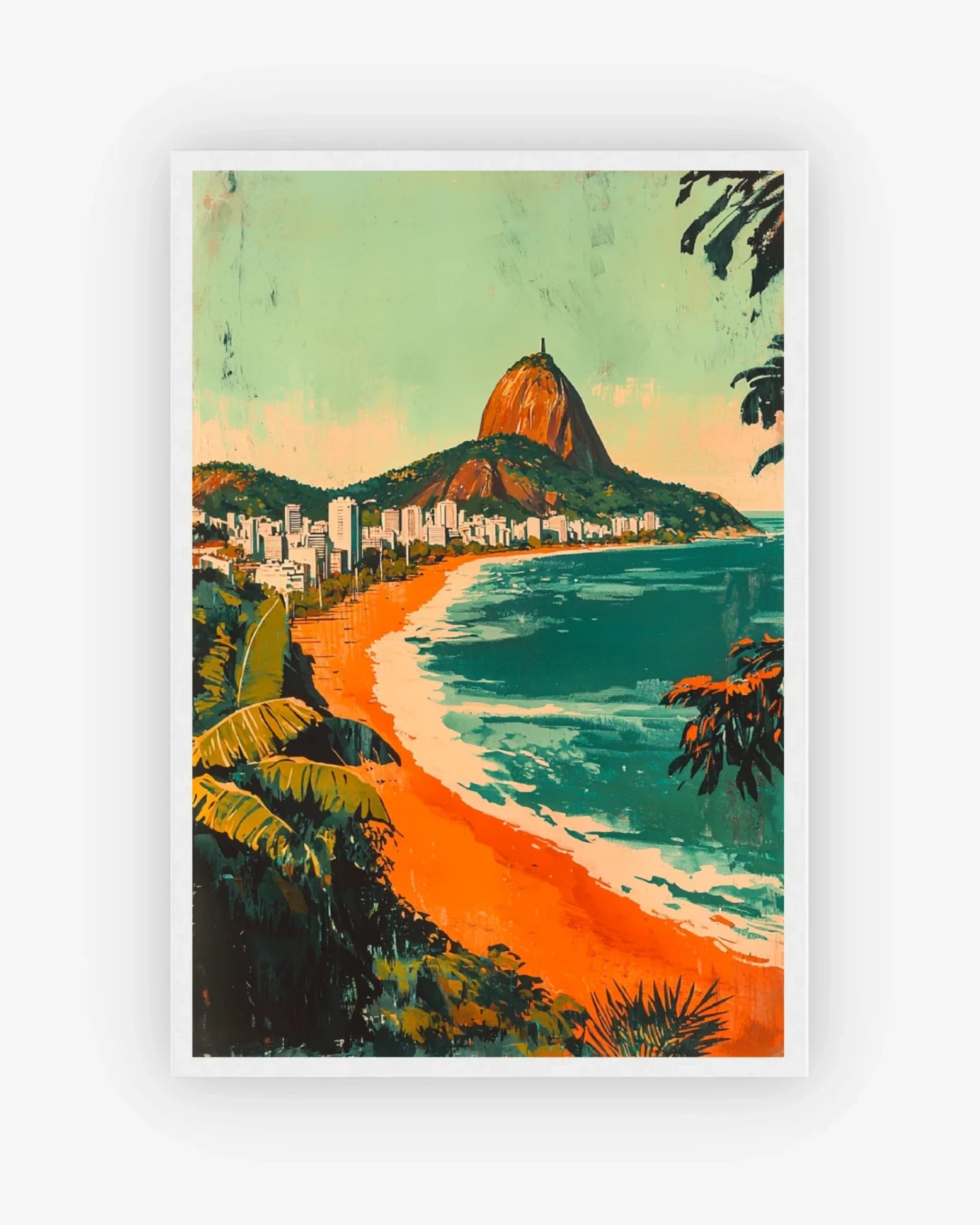 Rio de Janeiro Poster White Frame Nomad Haus