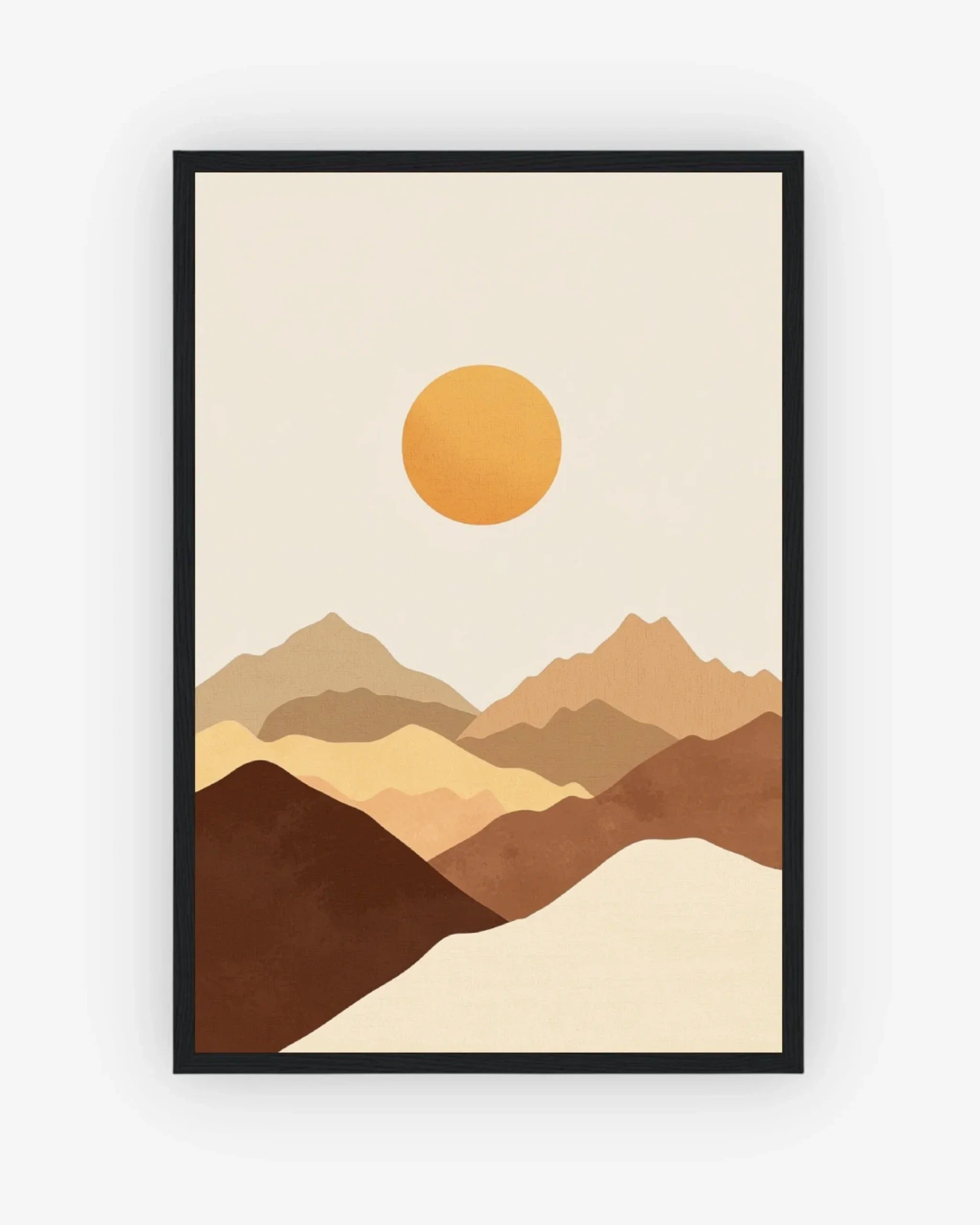 Rising Stillness Poster Black Frame Nomad Haus