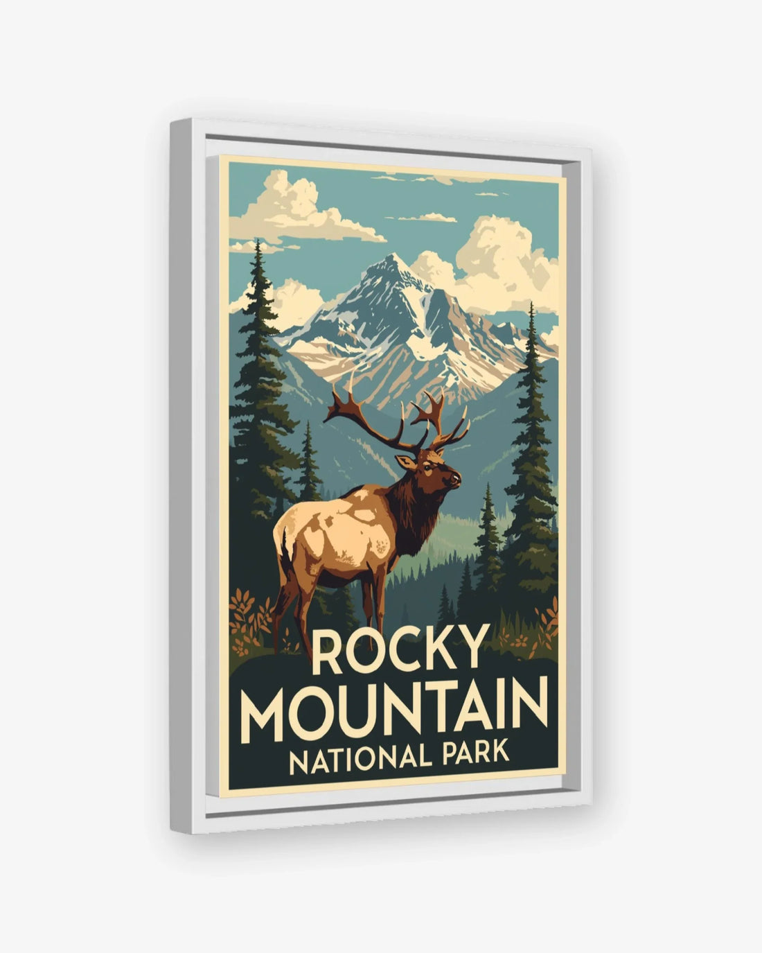 Rocky_Mountain_National_Park_USA canvas with white frame