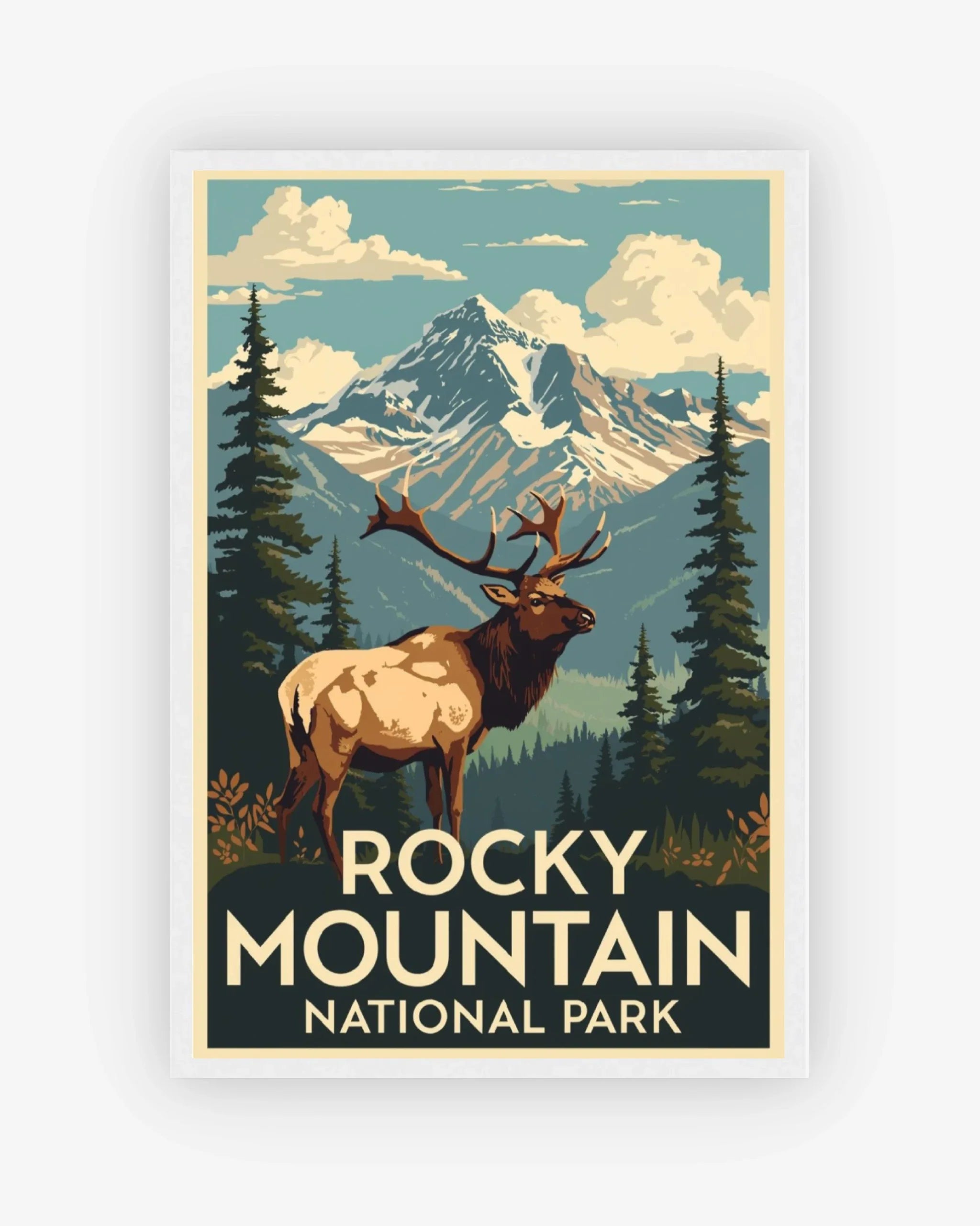 Rocky_Mountain_National_Park_USA poster with white frame