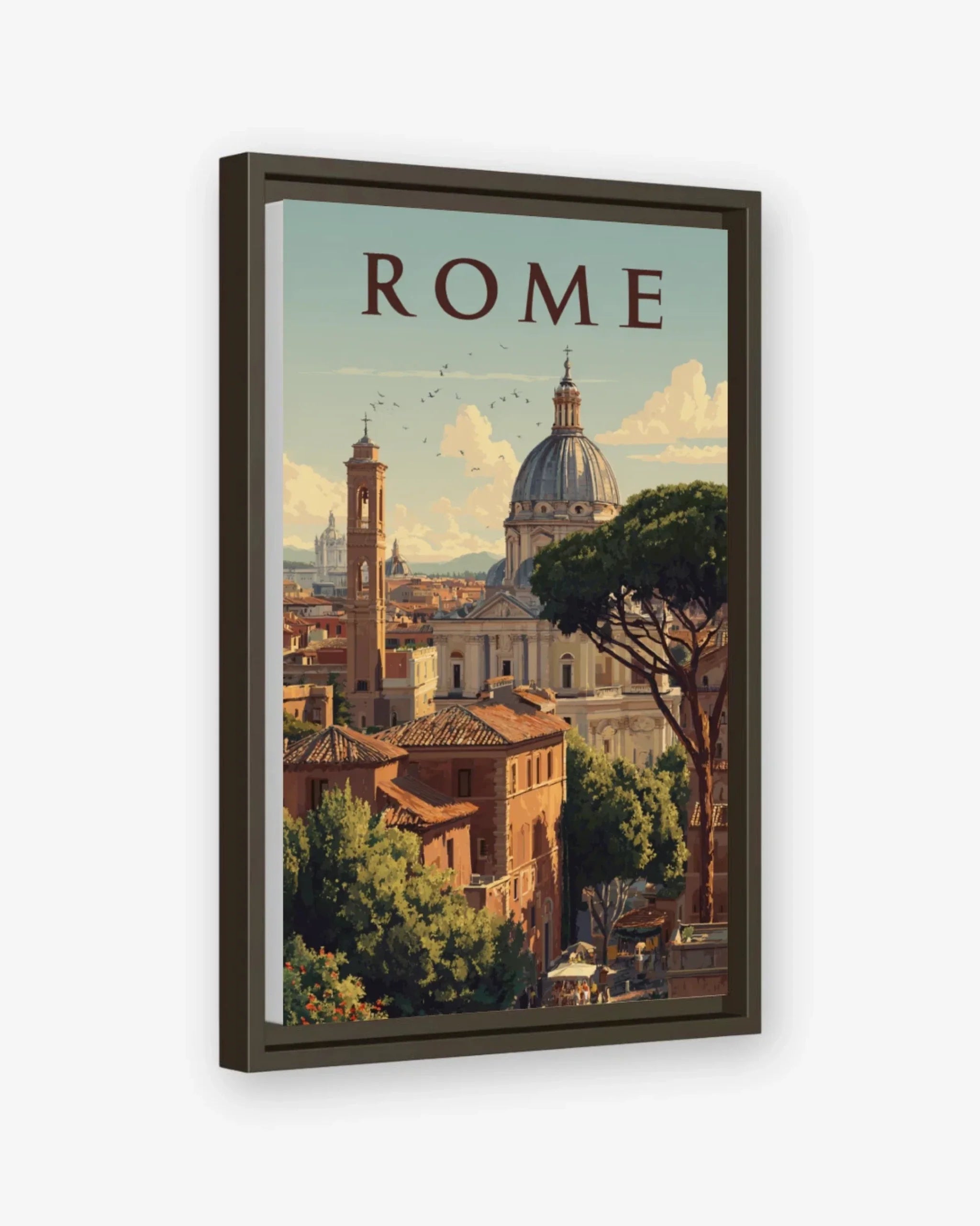 Rome, Italy Canvas Espresso Frame Nomad Haus