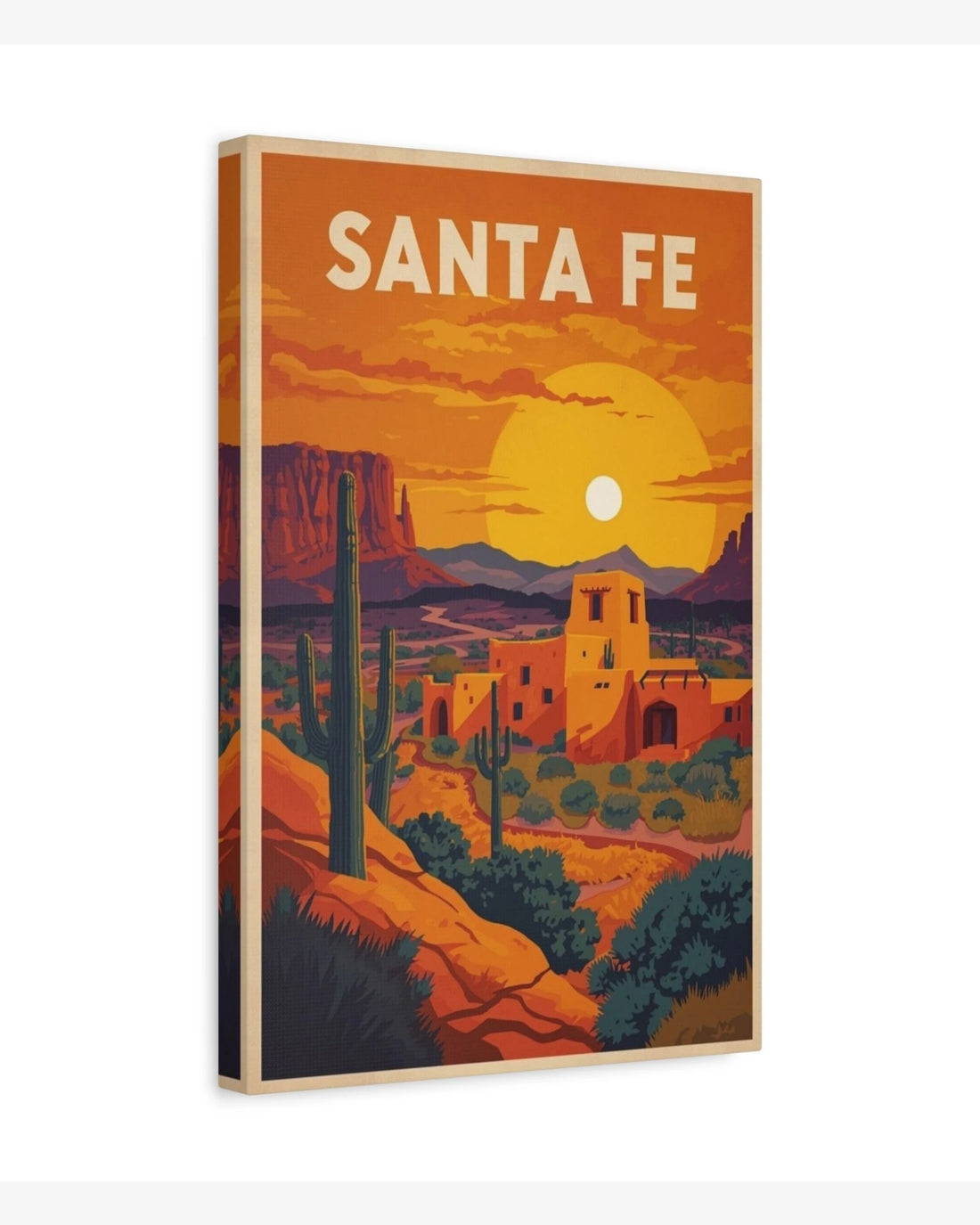 Santa Fe travel poster canvas
