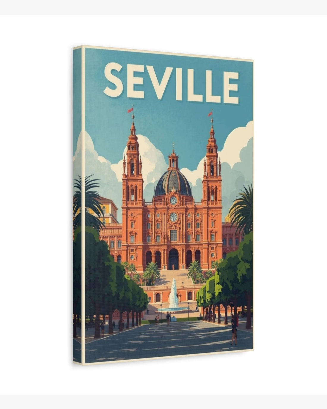 Seville travel poster canvas