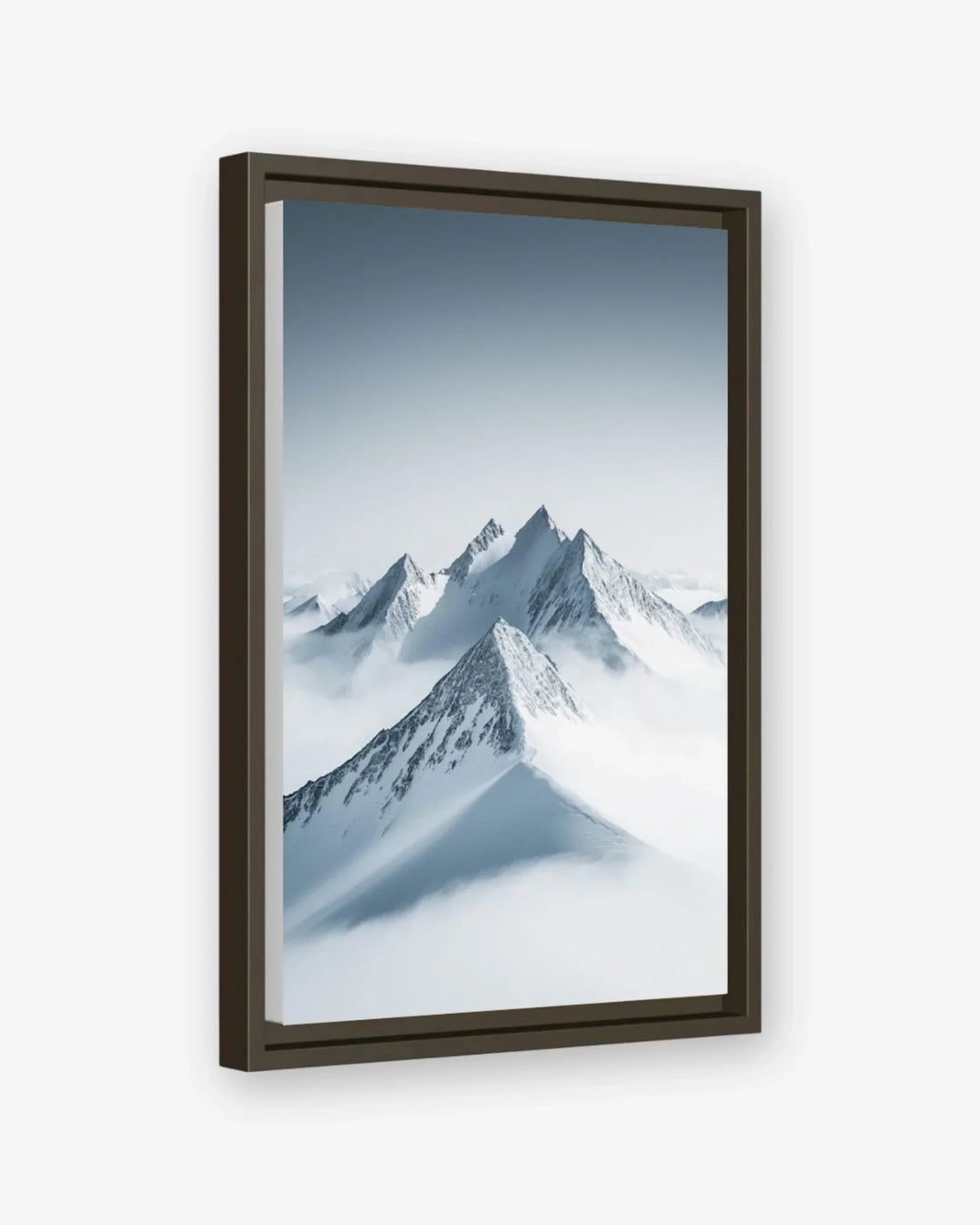 Silent Peaks Canvas Espresso Frame Nomad Haus