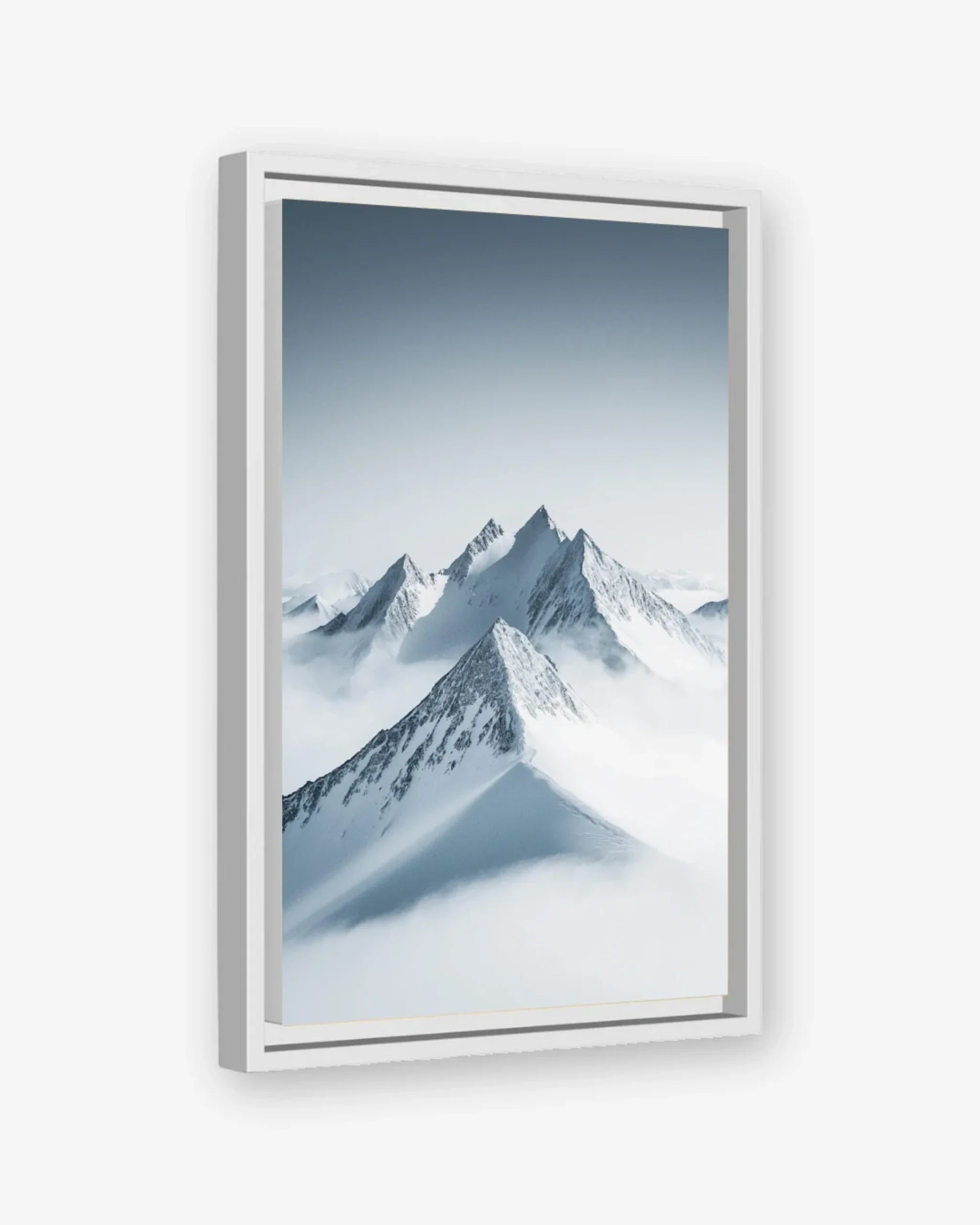 Silent Peaks Canvas White Frame Nomad Haus