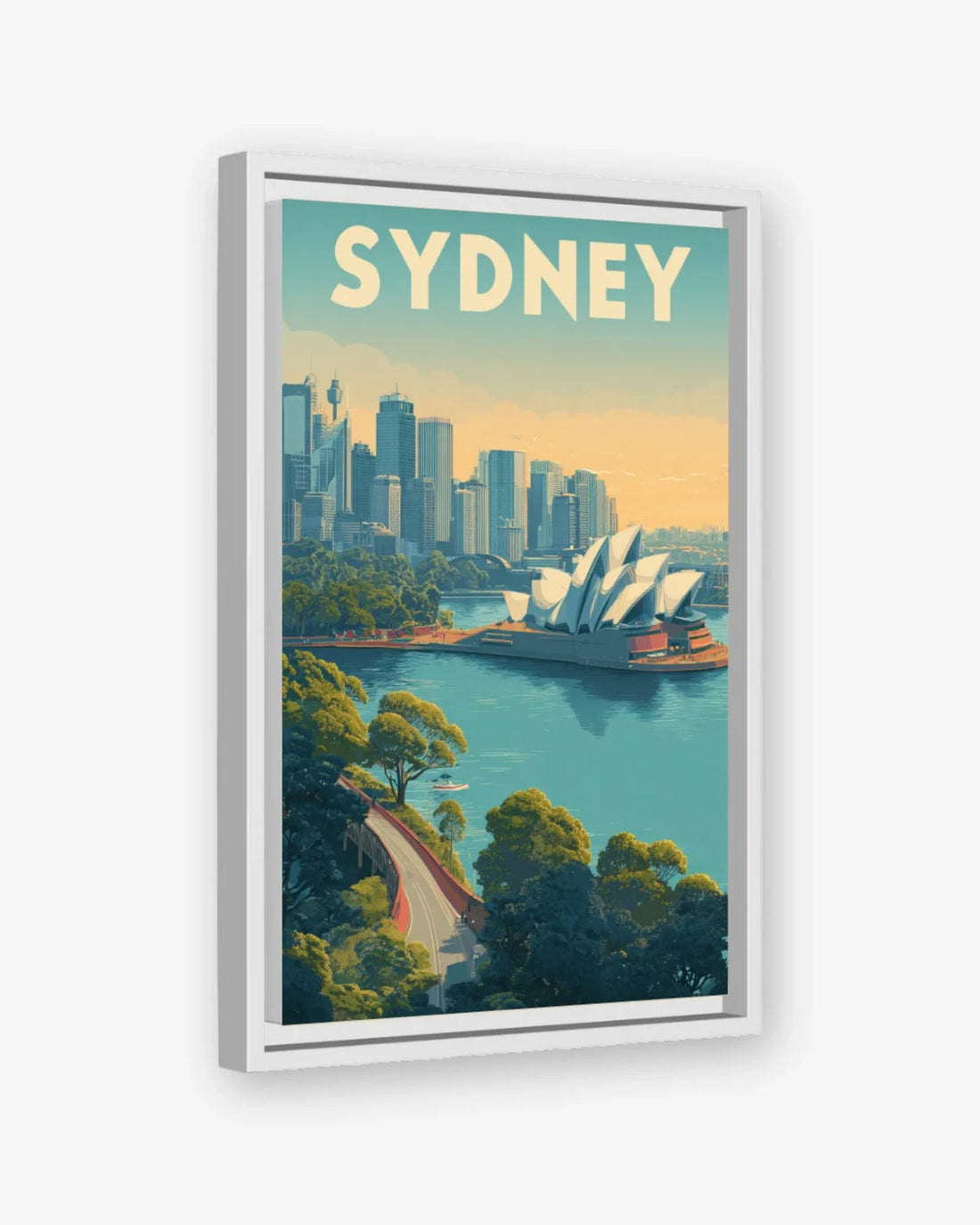Sydney, Australia Canvas White Frame Nomad Haus