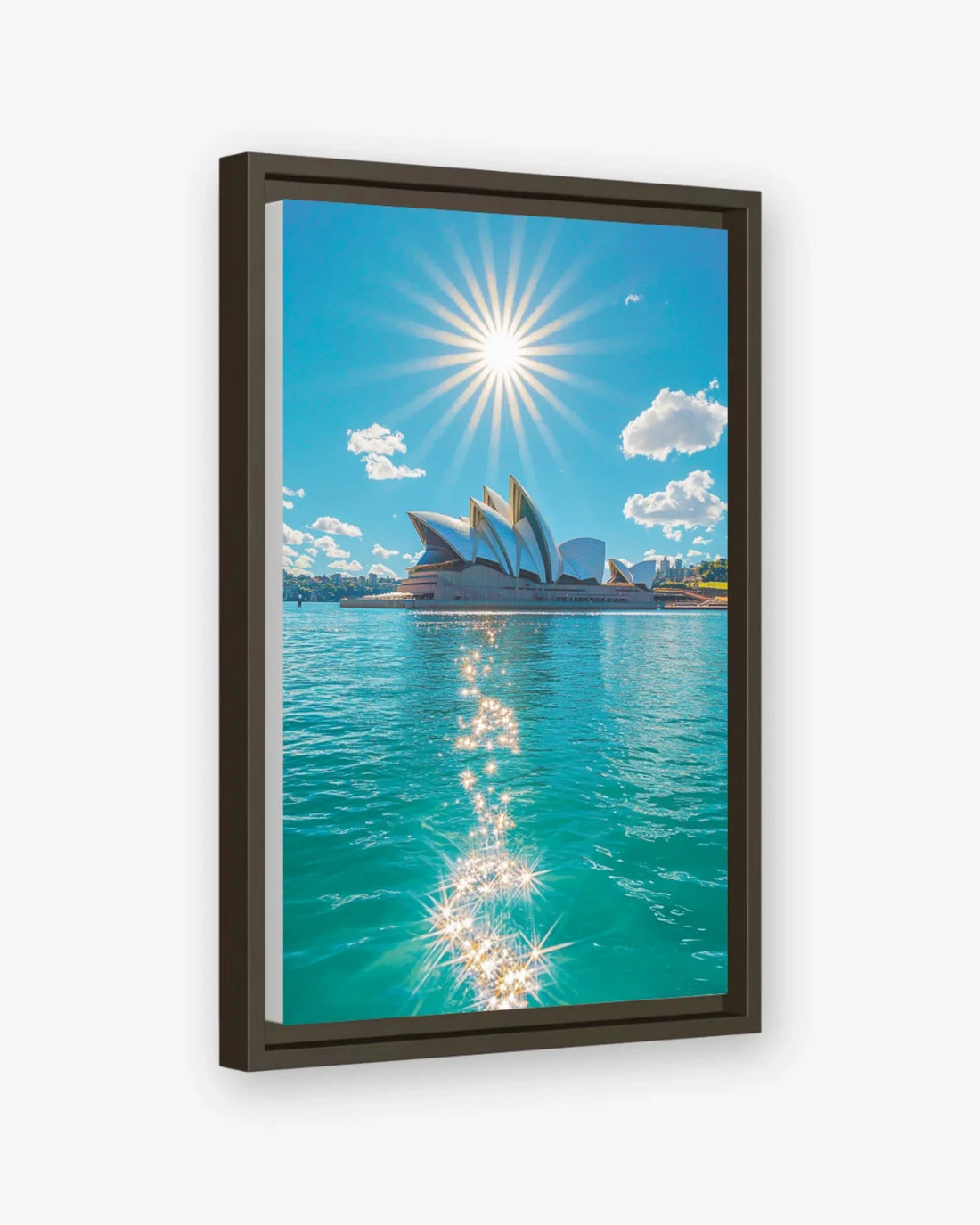 Sydney Radiance Canvas Espresso Frame Nomad Haus