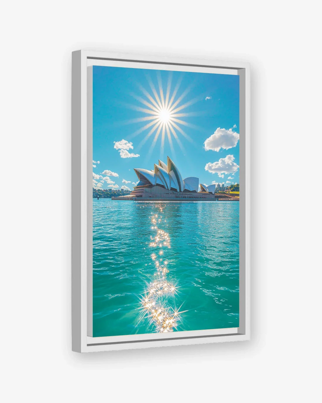 Sydney Radiance Canvas White Frame Nomad Haus