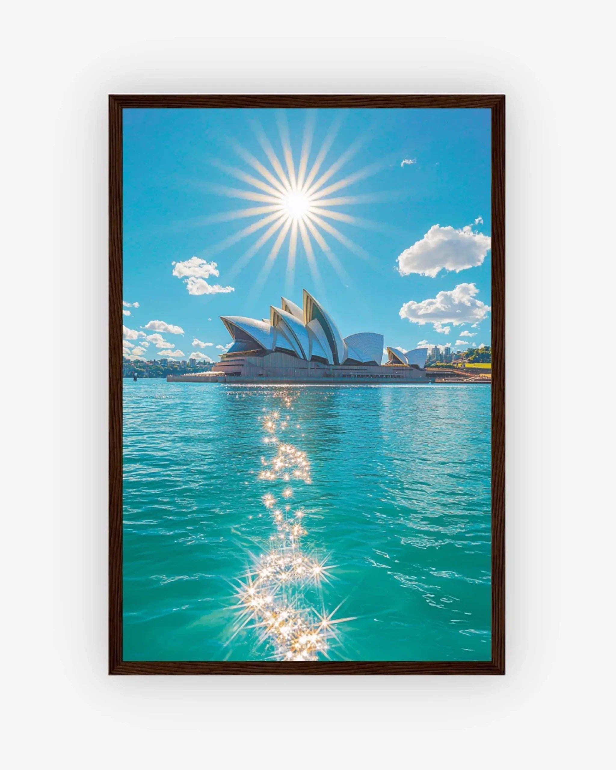 Sydney Radiance Poster Dark Wood Frame Nomad Haus
