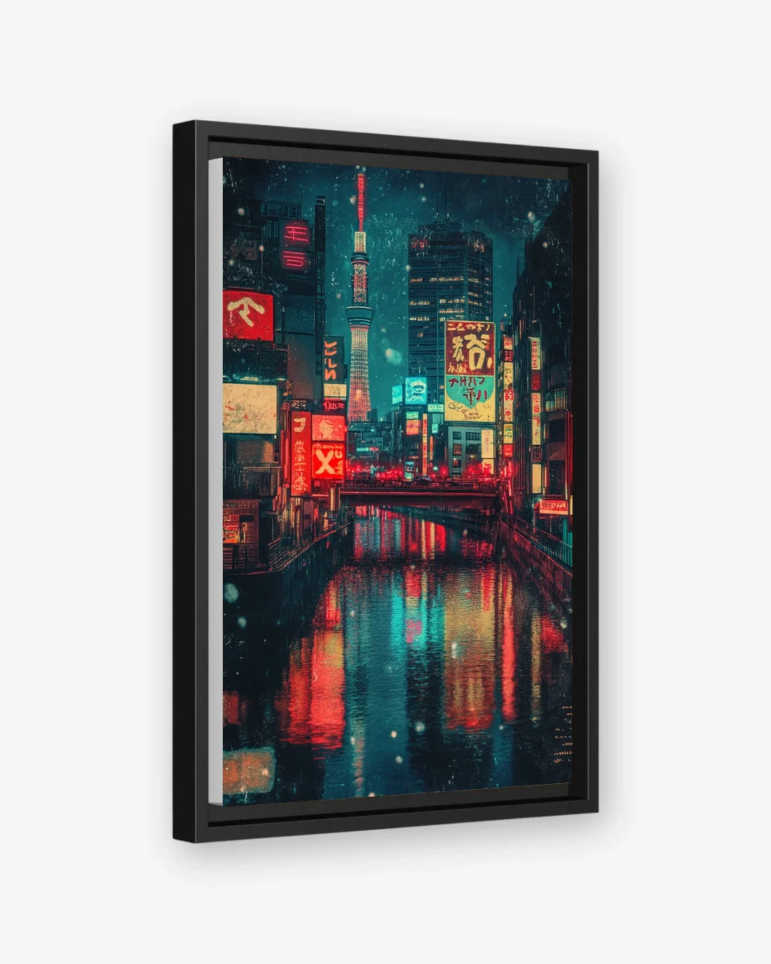 Tokyo After Dark Canvas Black Frame Nomad Haus