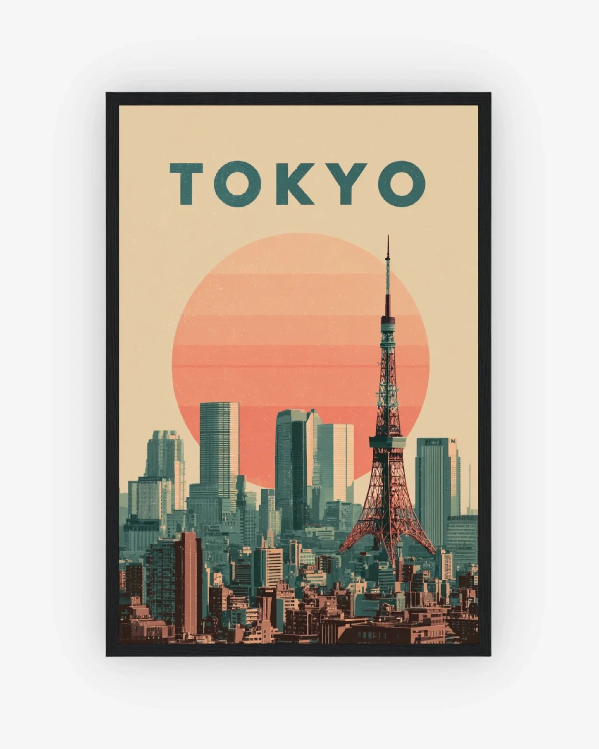 Tokyo, Japan Poster Black Frame Nomad Haus