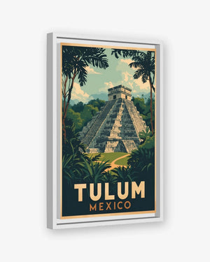 Tulum Ruins, Mexico Canvas White Frame Nomad Haus