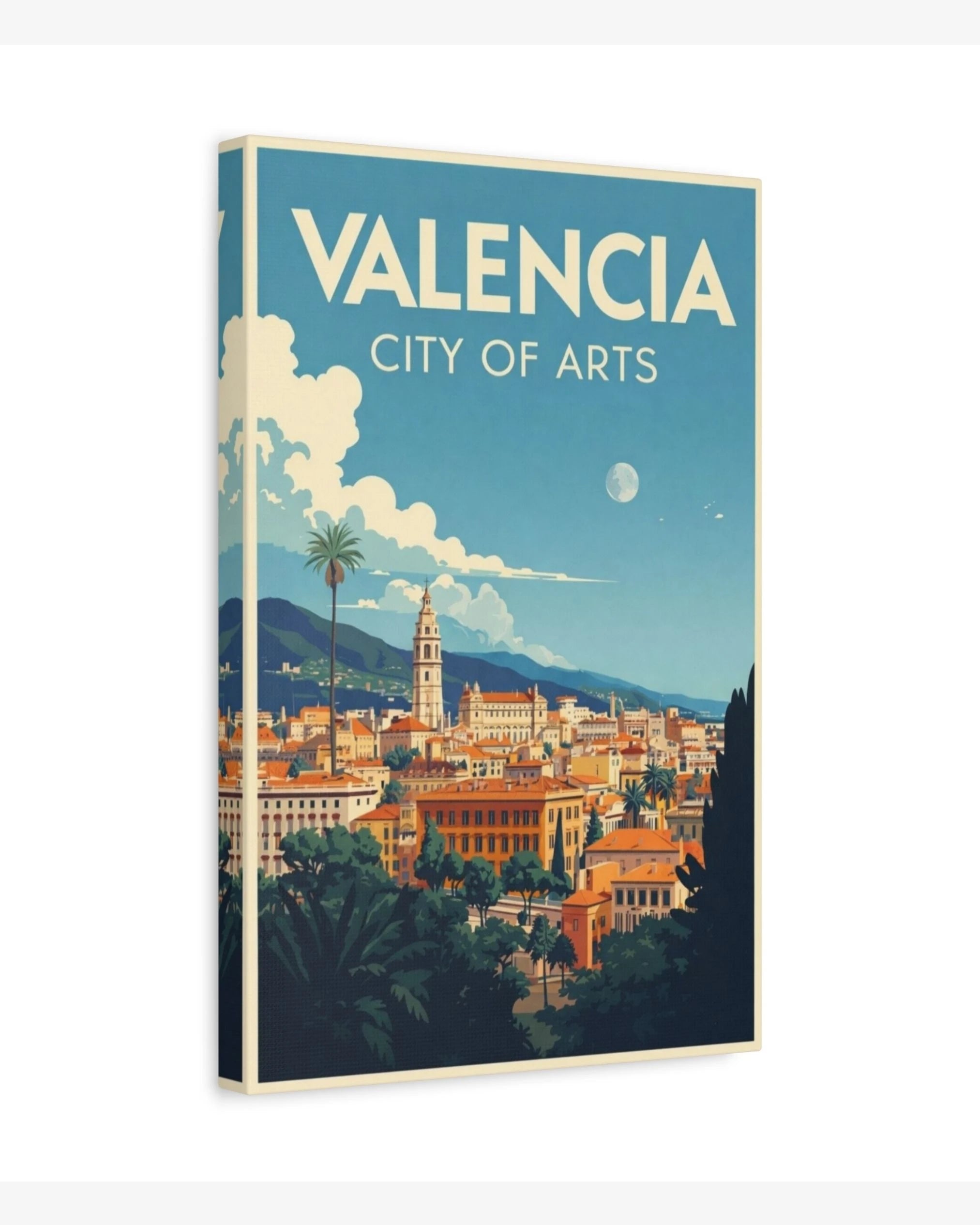 Valencia City of Arts travel poster canvas