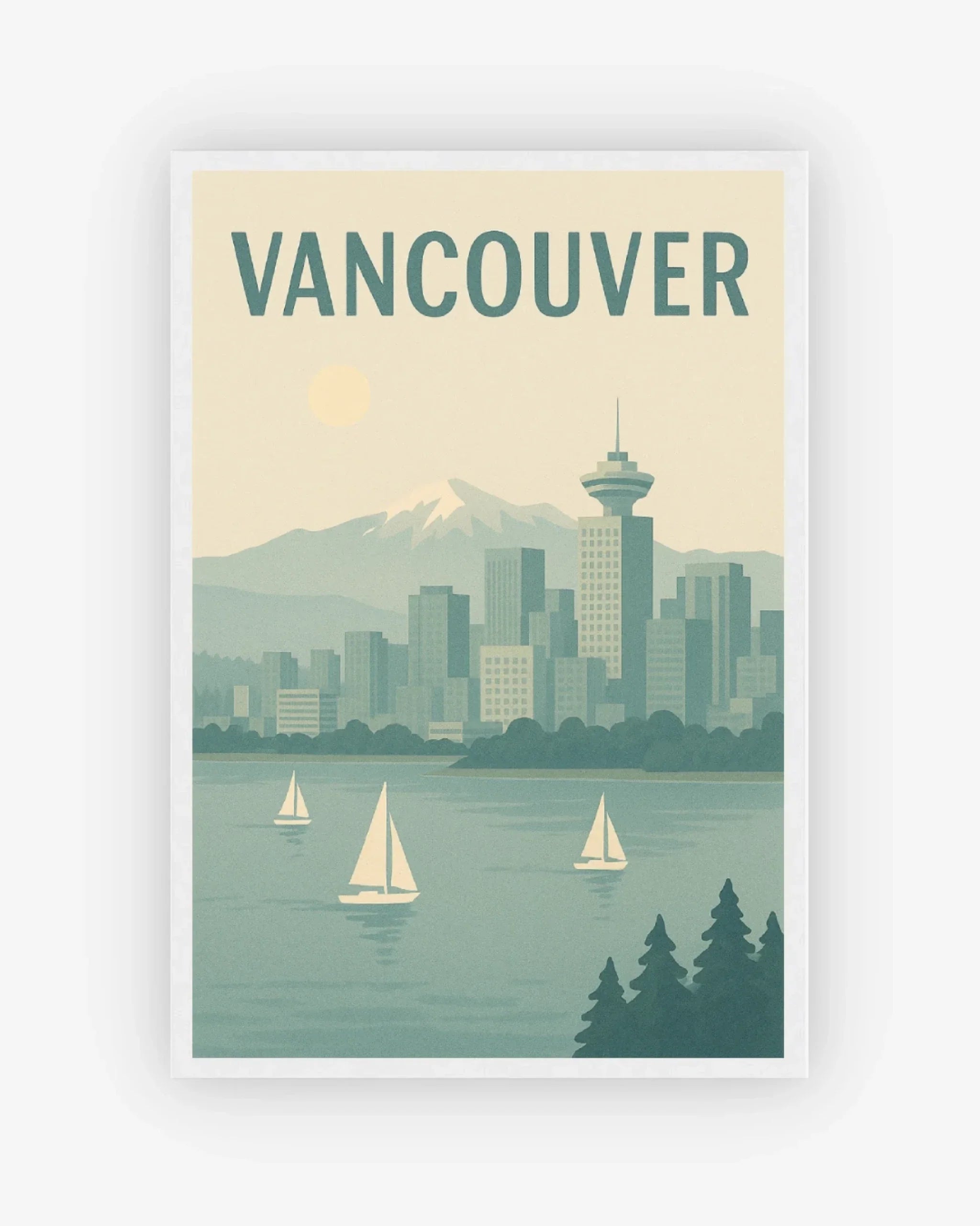 Vancouver, Canada Poster White Frame Nomad Haus