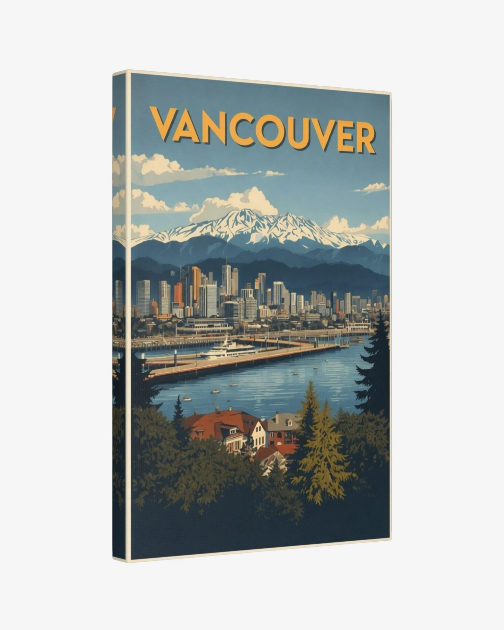 Vancouver travel poster canvas