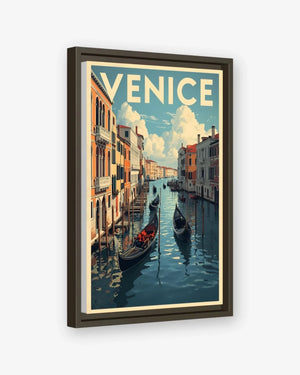Venice Grand Canal, Italy Canvas Espresso Frame Nomad Haus