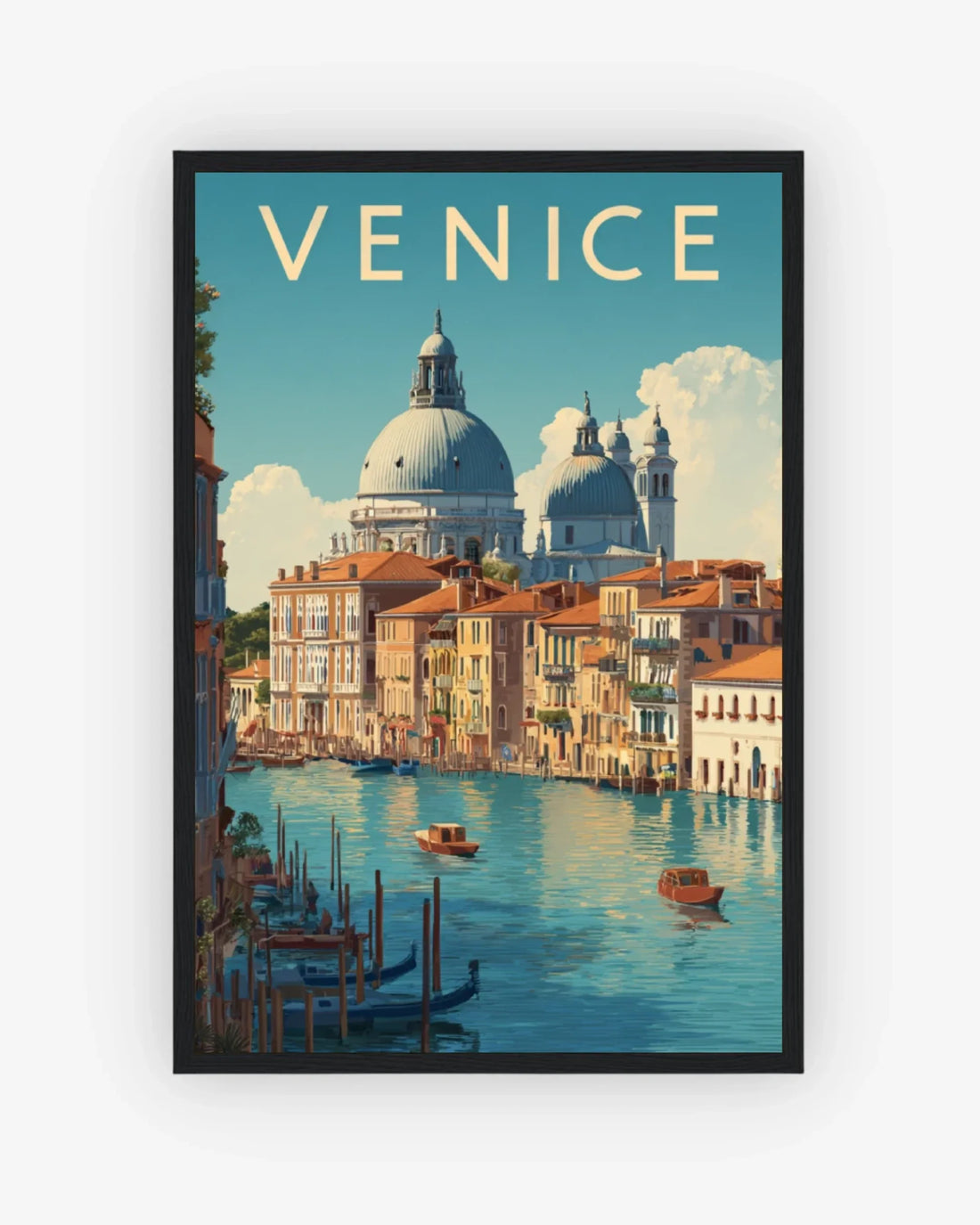 Venice, Italy Poster Black Frame Nomad Haus