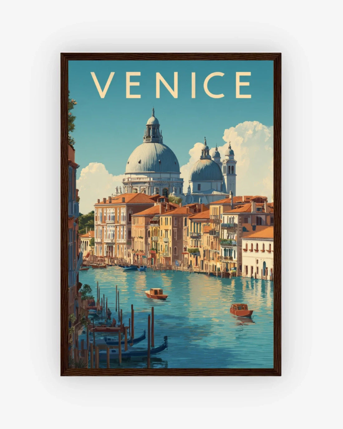 Venice, Italy Poster Dark Wood Frame Nomad Haus