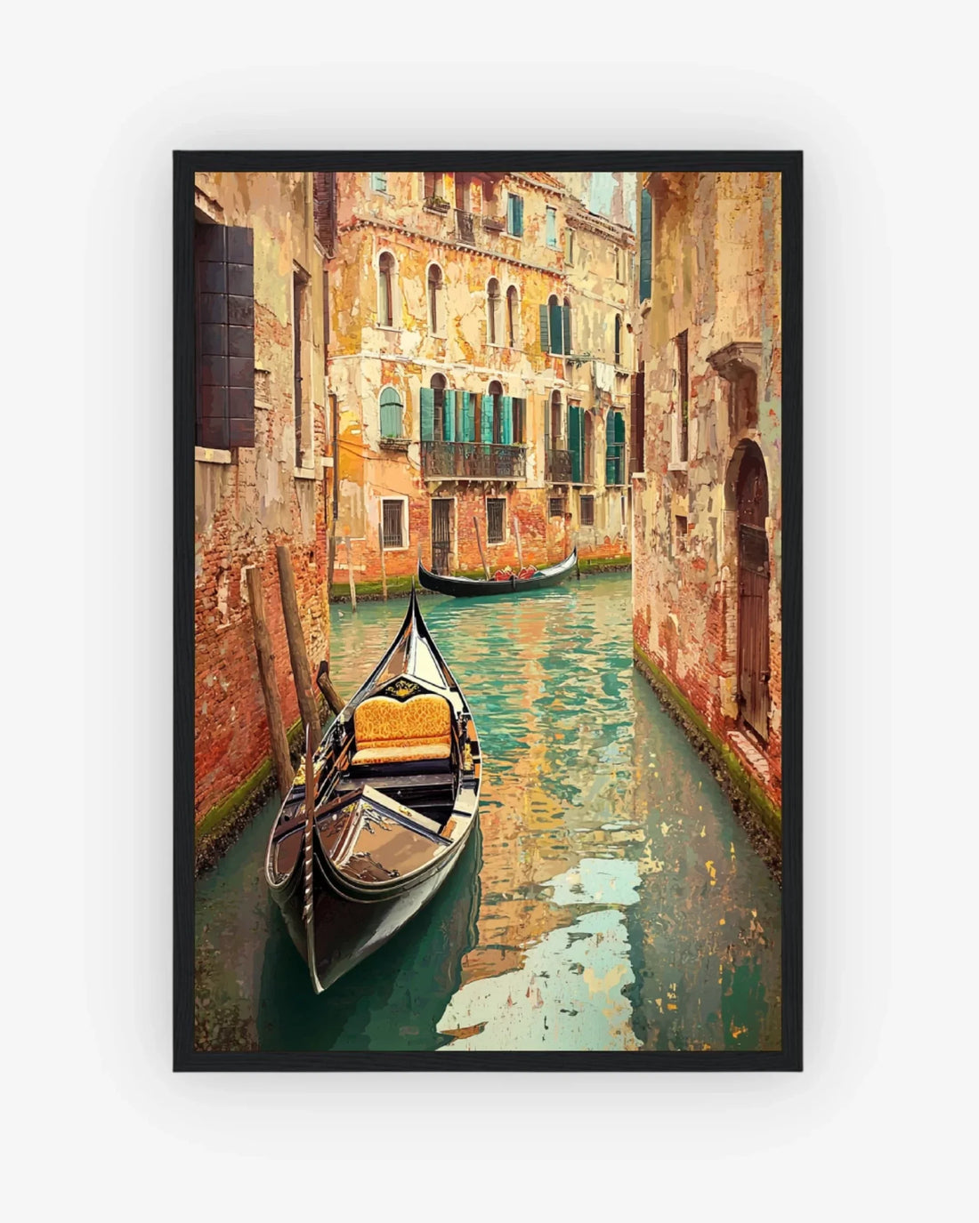 Venice Reverie Poster Black Frame Nomad Haus