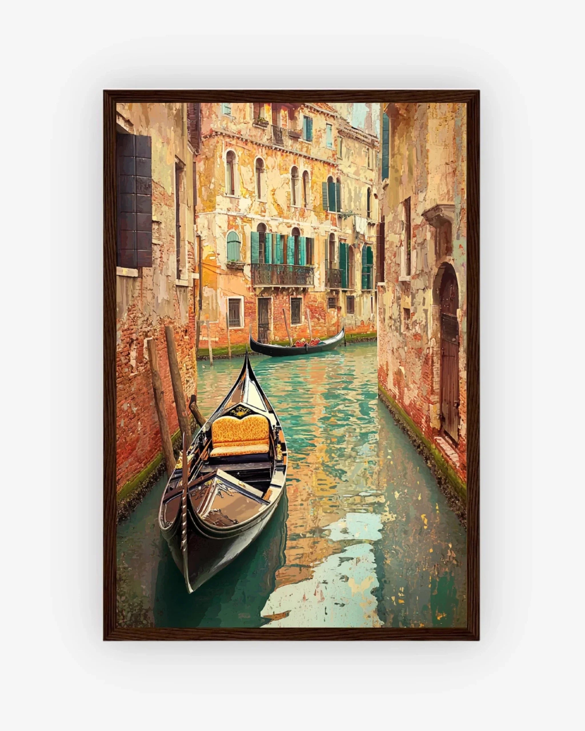 Venice Reverie Poster Dark Wood Frame Nomad Haus