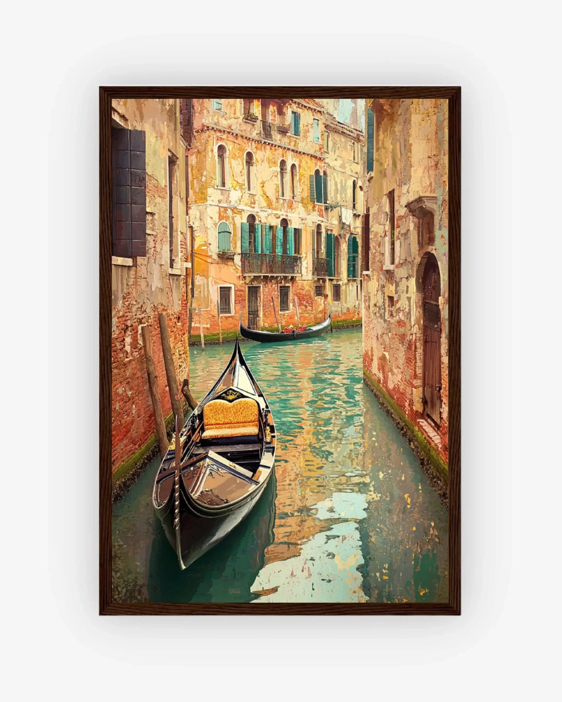 Venice Reverie Poster Dark Wood Frame Nomad Haus