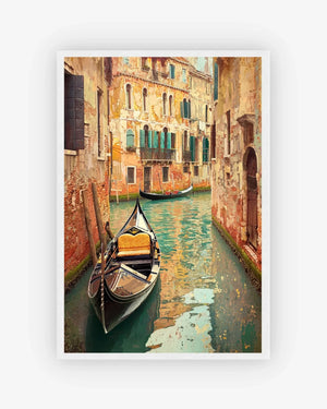 Venice Reverie Poster White Frame Nomad Haus