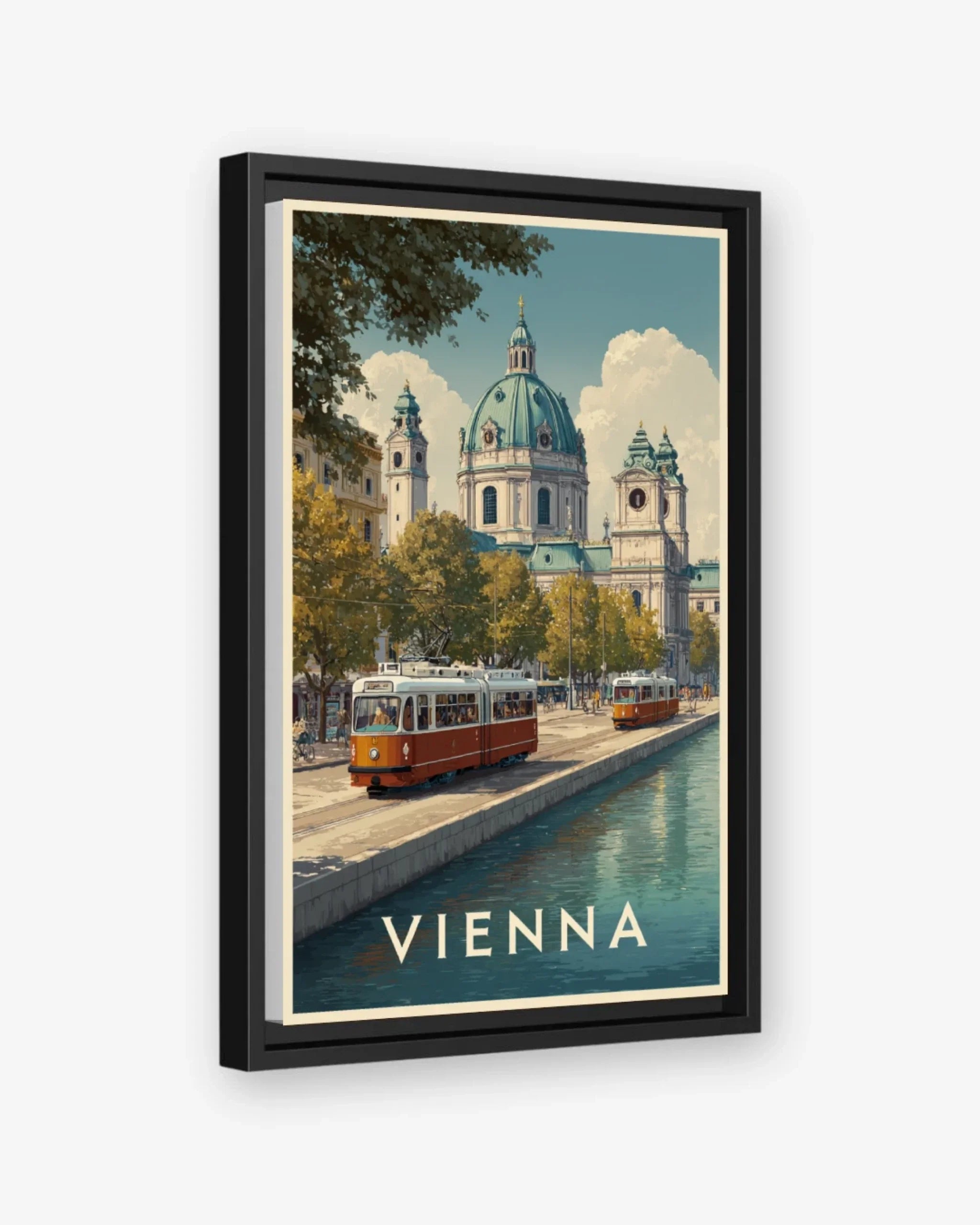 Vienna Karlskirche, Austria Canvas Black Frame Nomad Haus