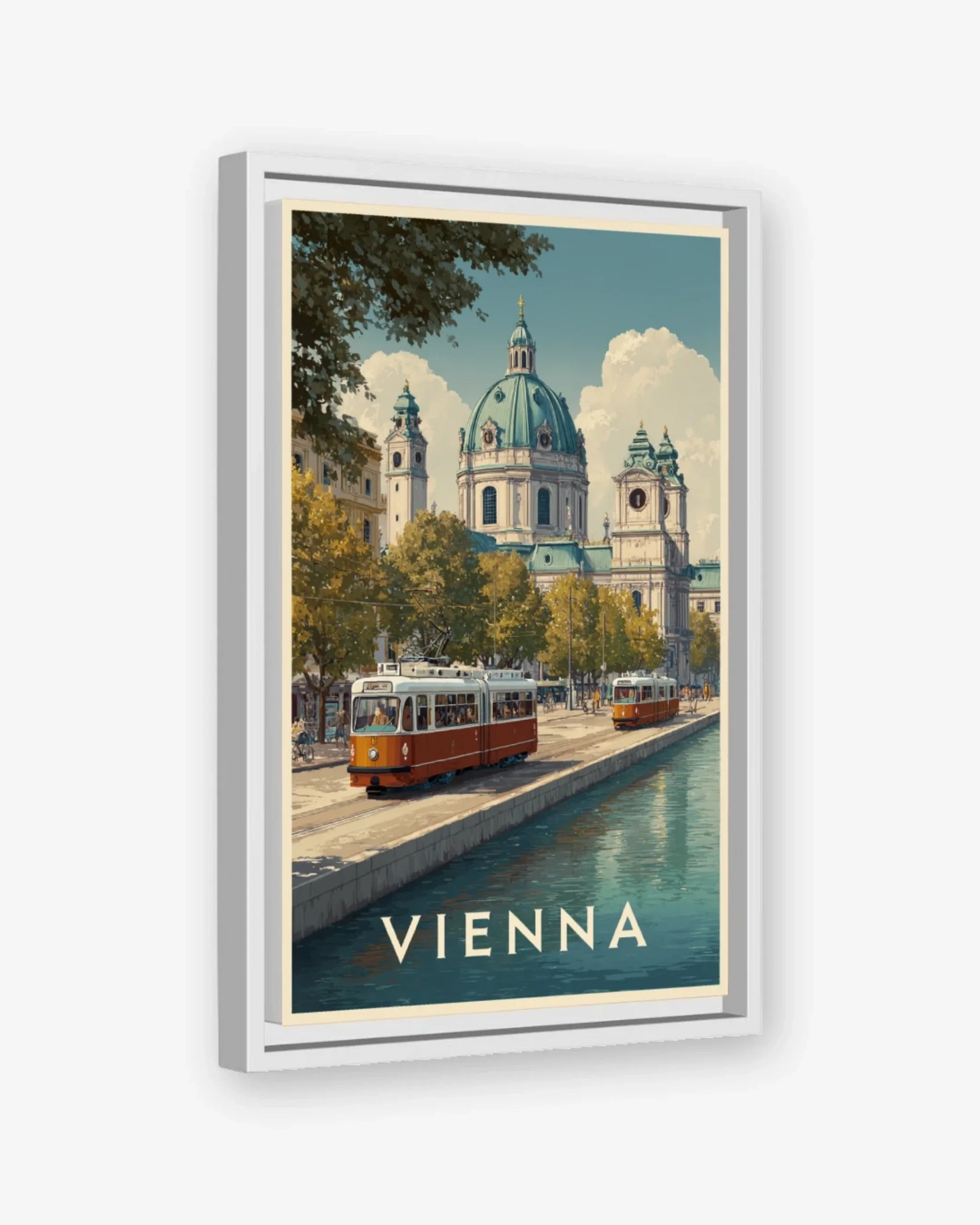 Vienna Karlskirche, Austria Canvas White Frame Nomad Haus