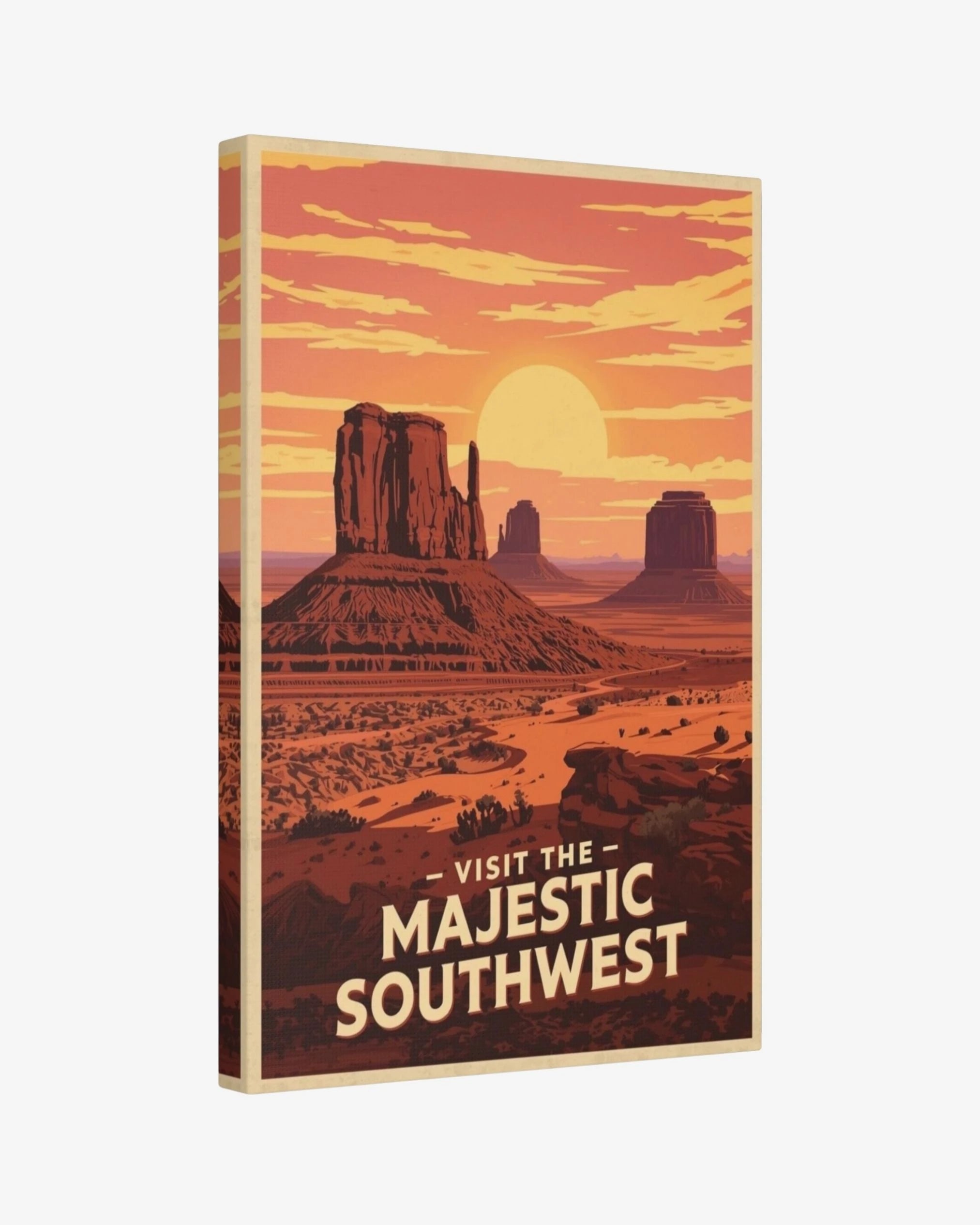 Visit The Majestic Southwest travel poster canvas