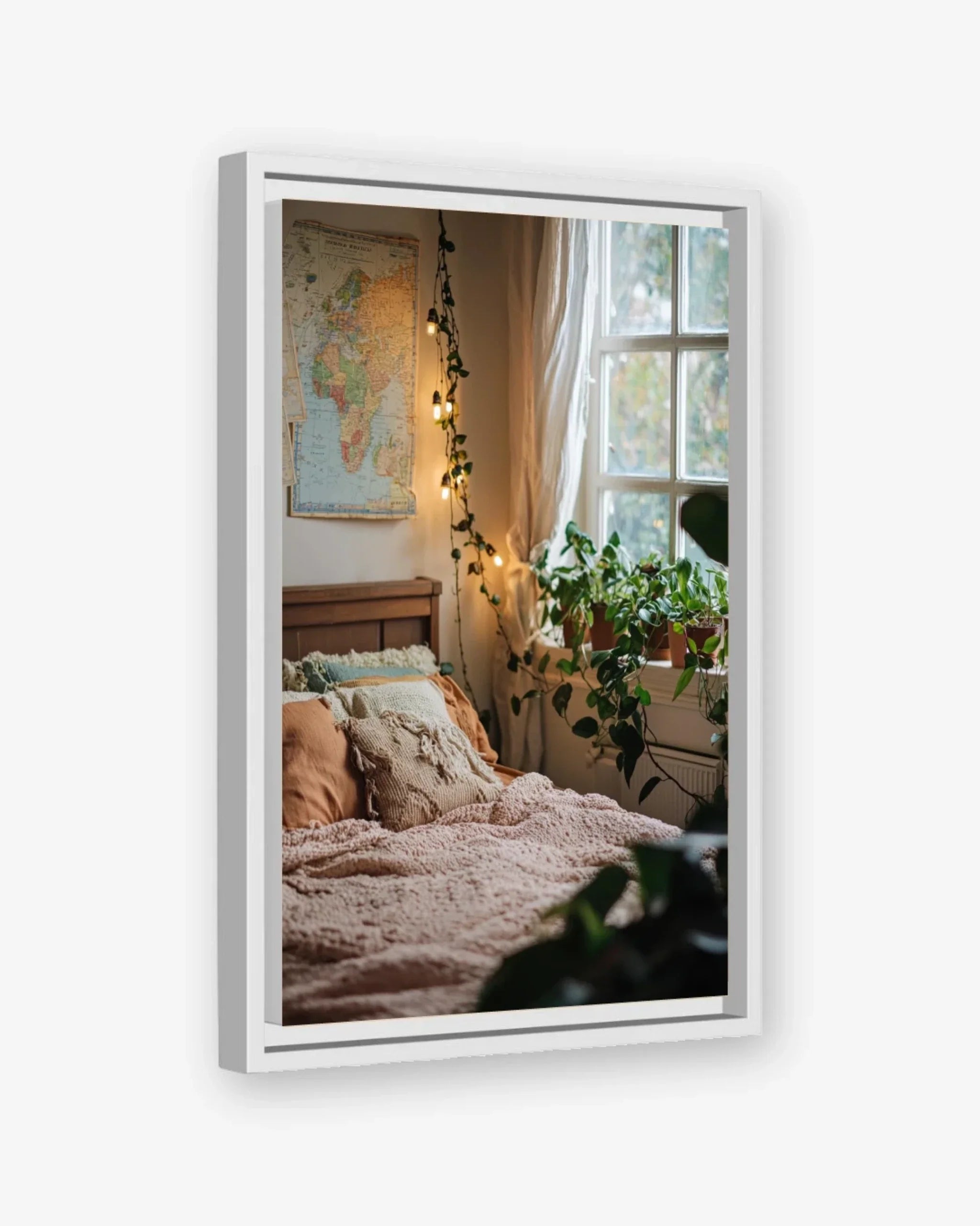 Wanderer’s Haven Canvas White Frame Nomad Haus