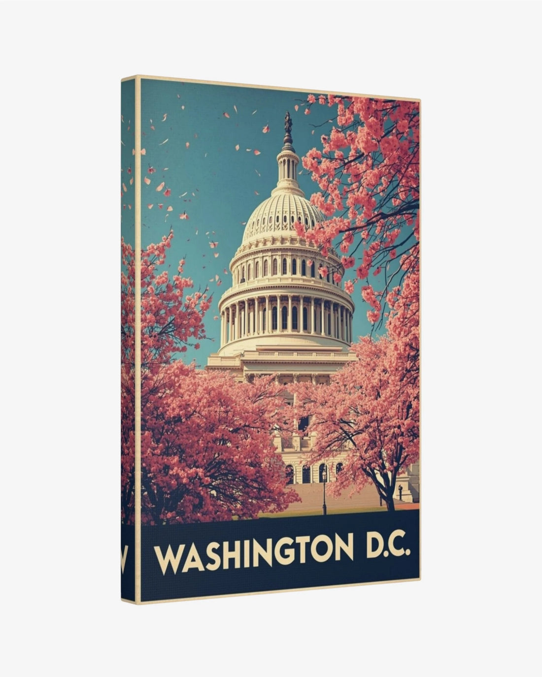 Washington D.C. travel poster canvas