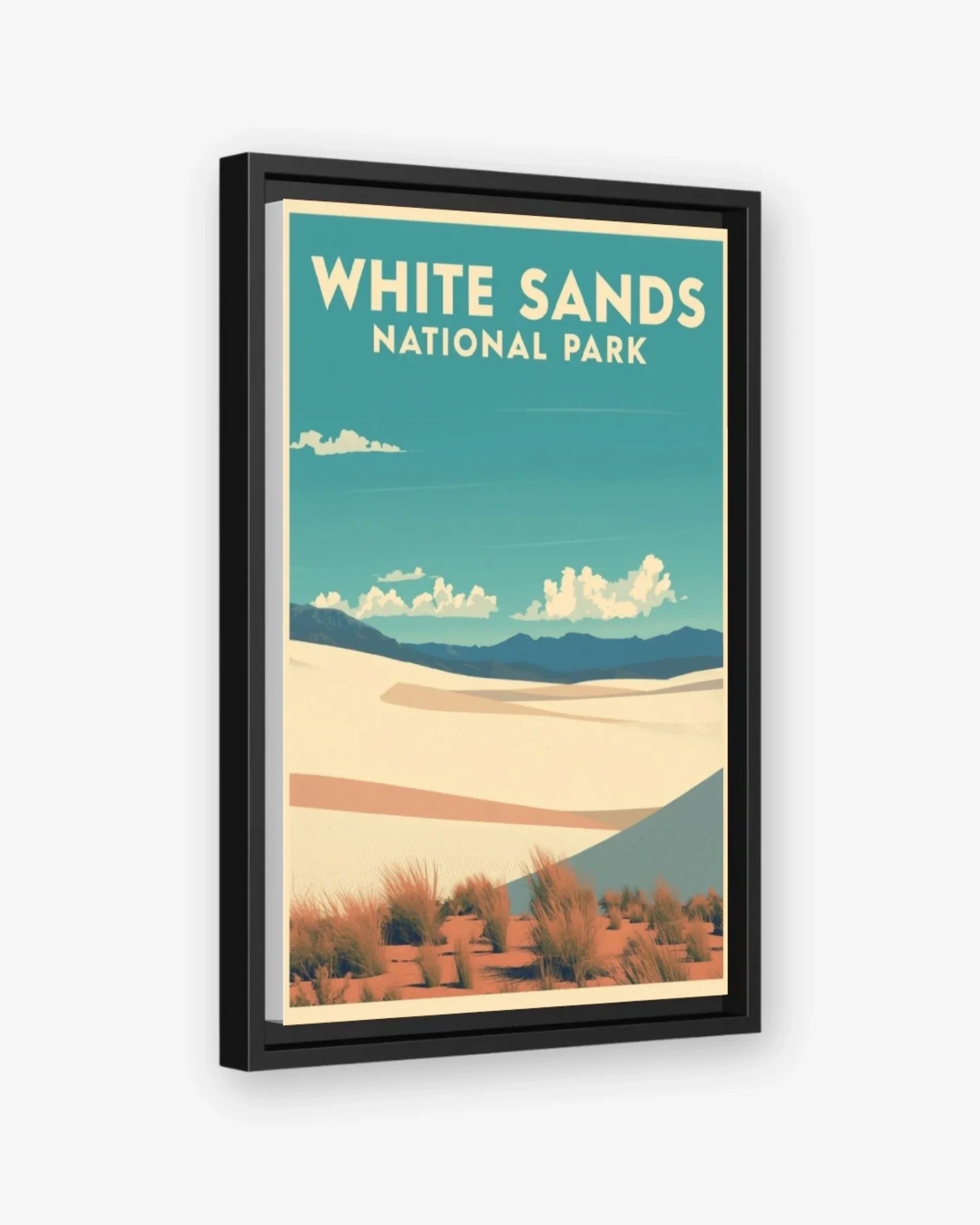 White Sands National Park, USA Canvas Black Frame Nomad Haus