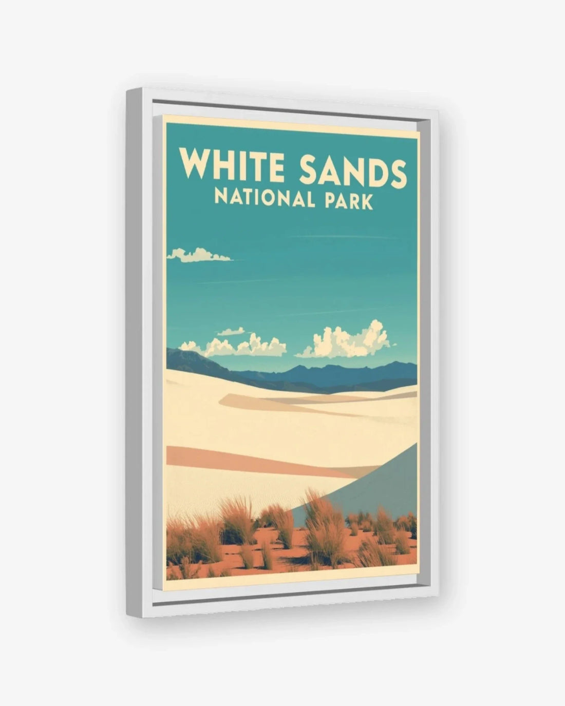 White Sands National Park, USA Canvas White Frame Nomad Haus
