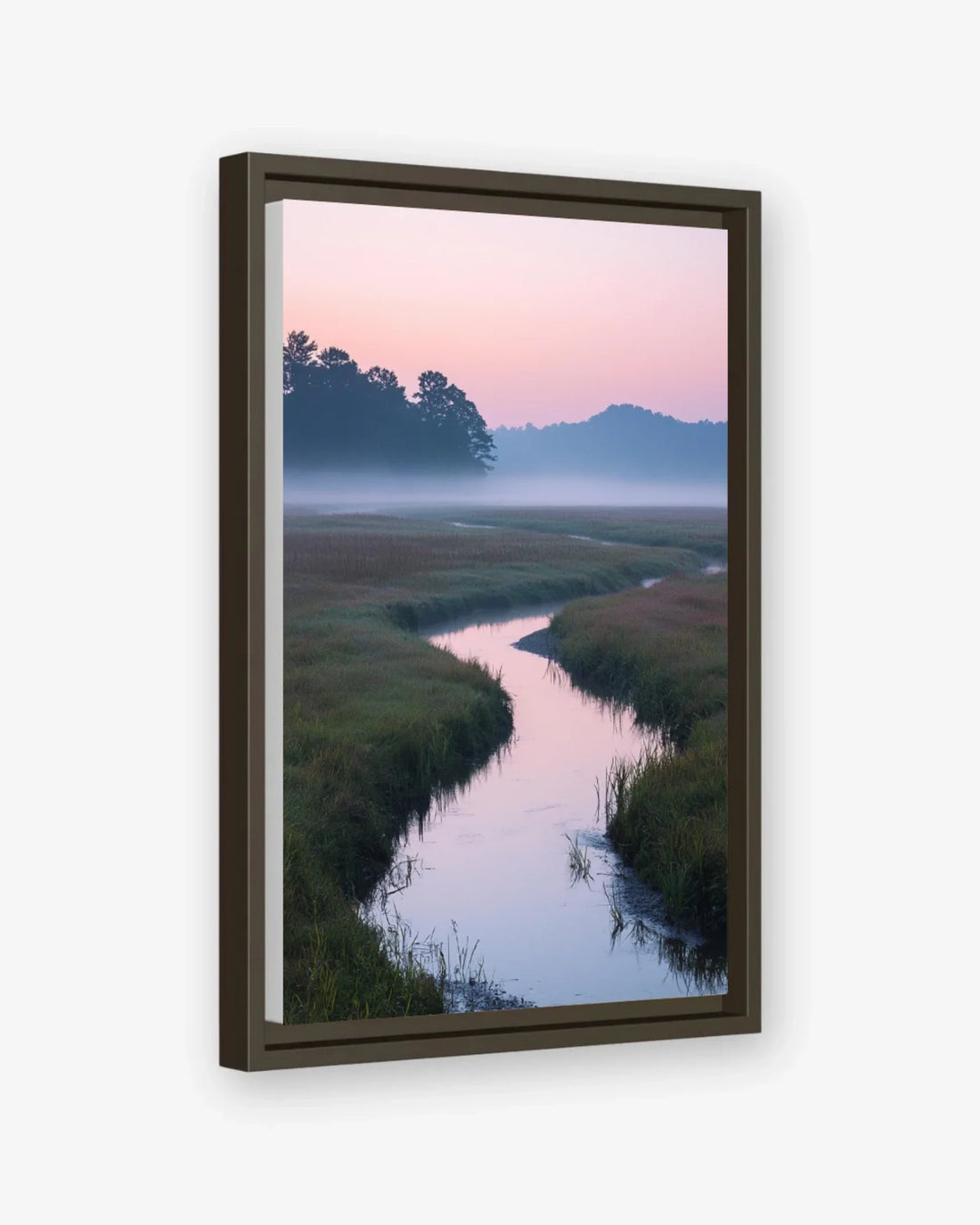 Winding Light Canvas Espresso Frame Nomad Haus