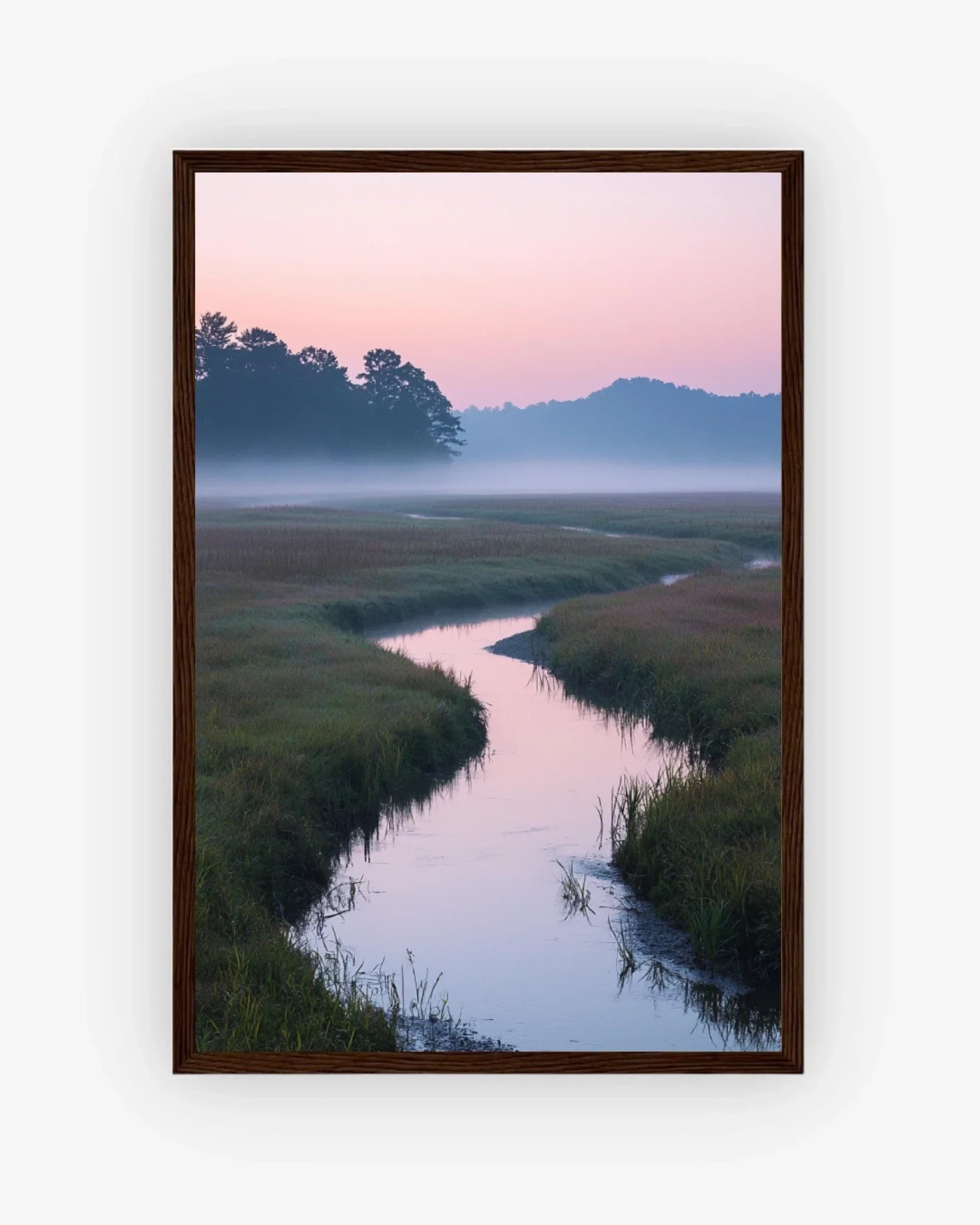 Winding Light Poster Dark Wood Frame Nomad Haus