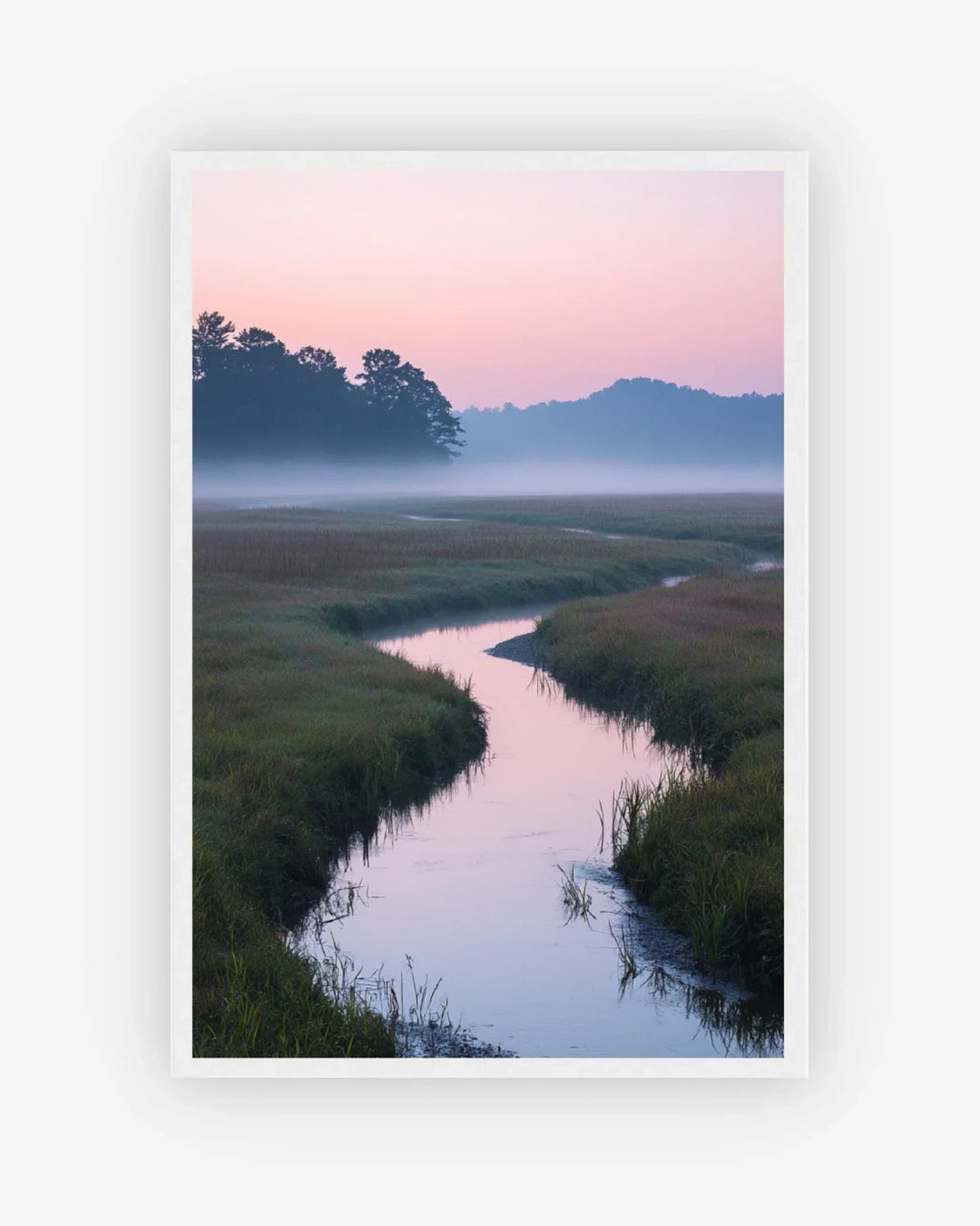 Winding Light Poster White Frame Nomad Haus