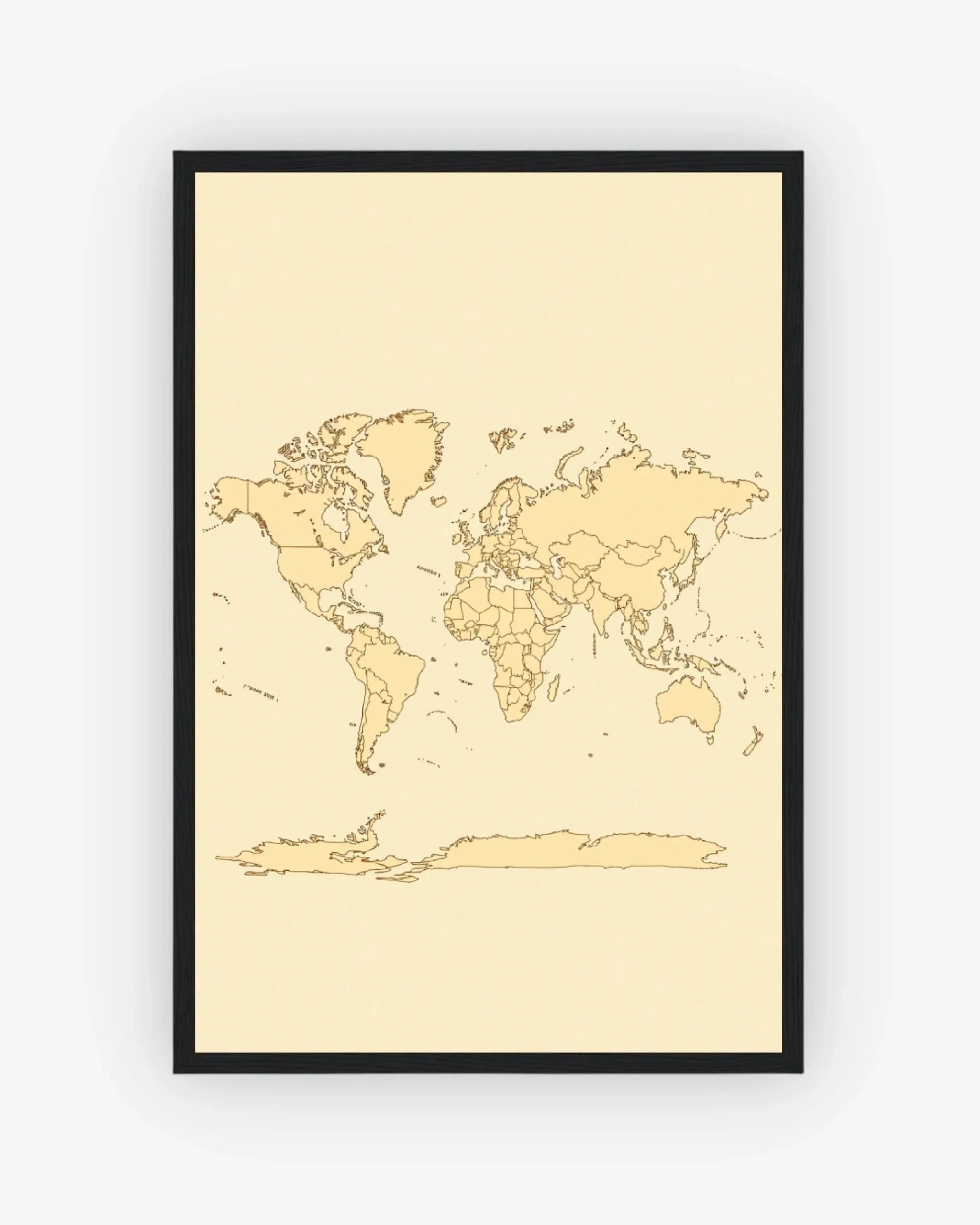 World Lines Poster Black Frame Nomad Haus