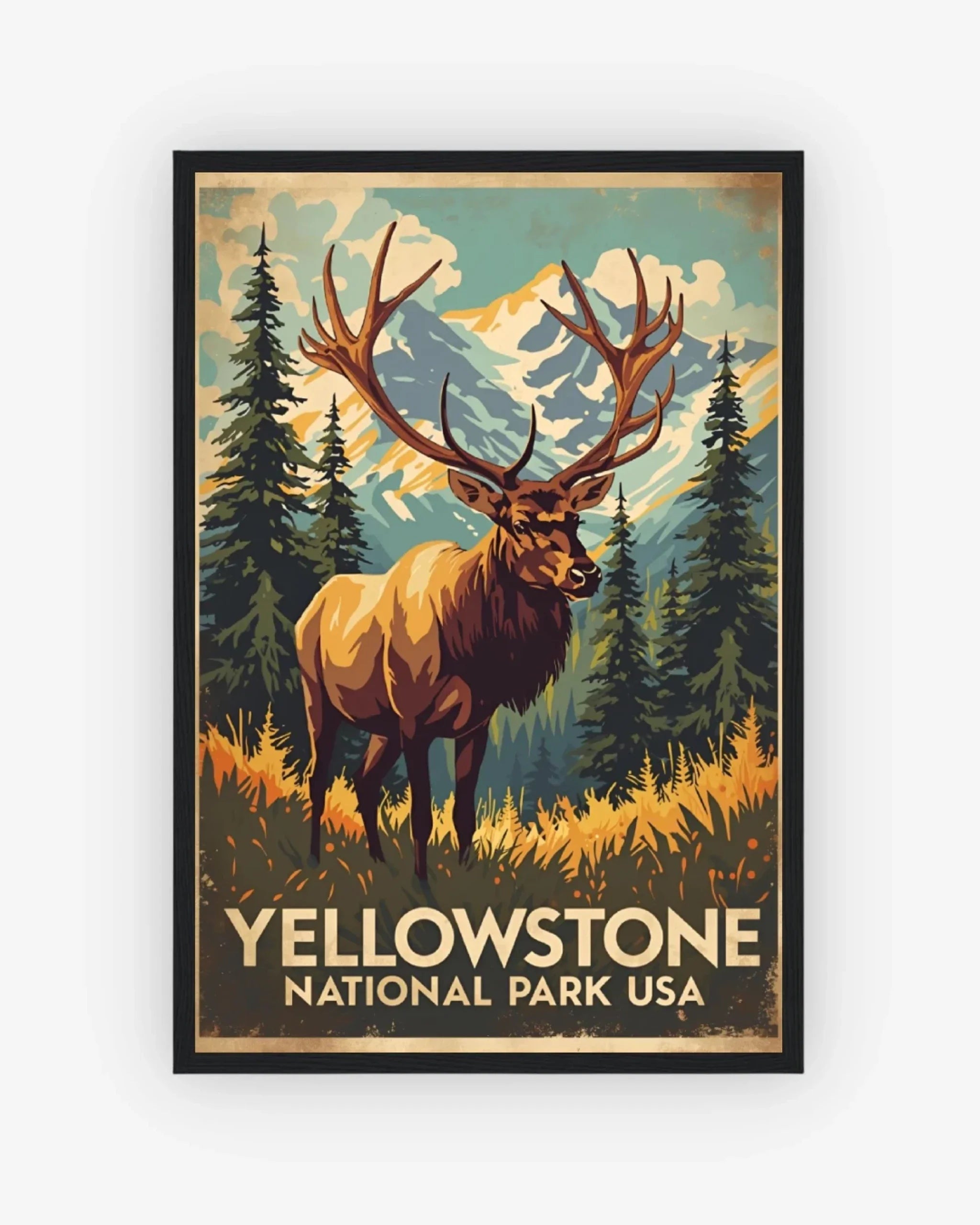 Yellowstone National Park, USA Poster Black Frame Nomad Haus