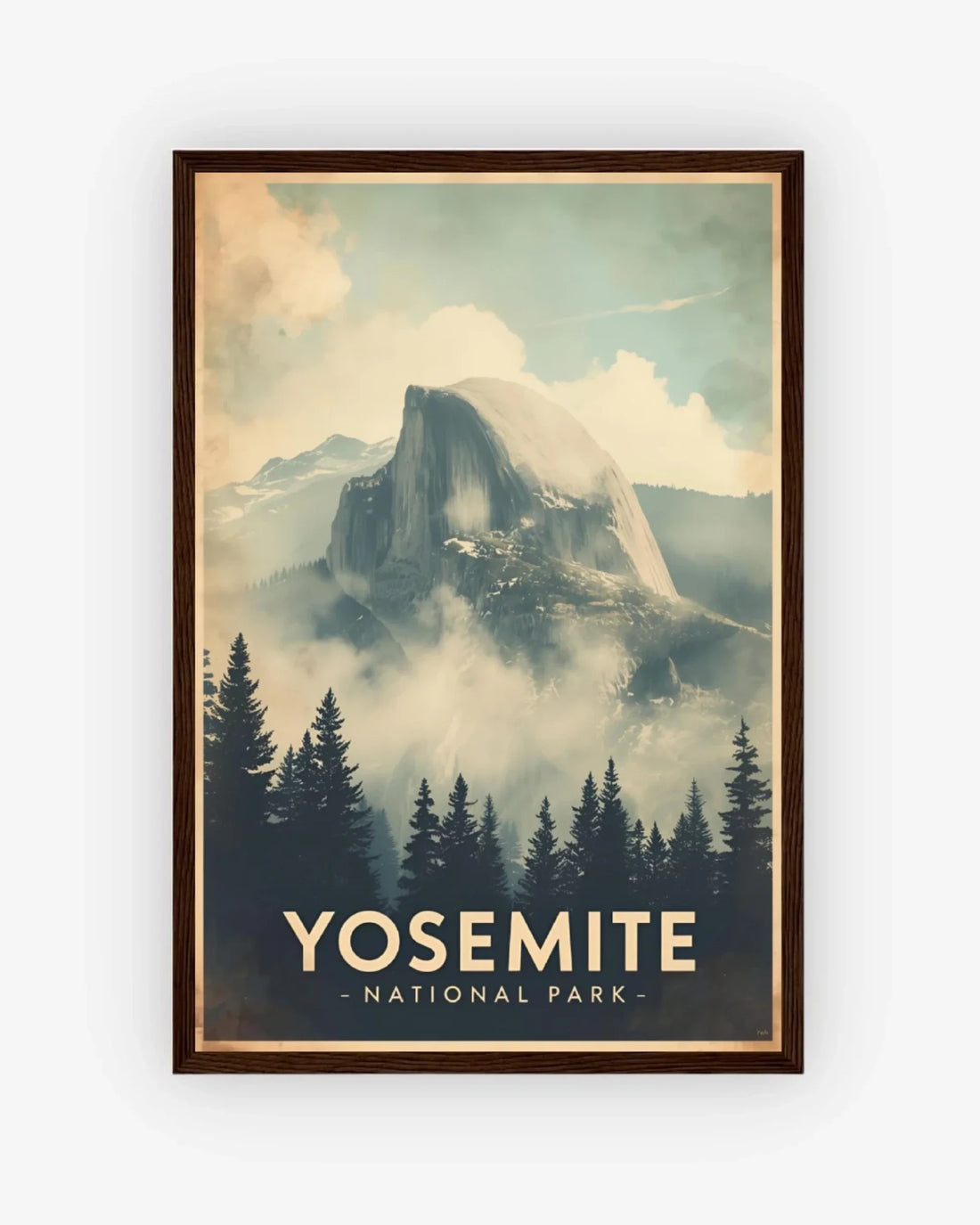 Yosemite National Park, USA Poster Dark Wood Frame Nomad Haus