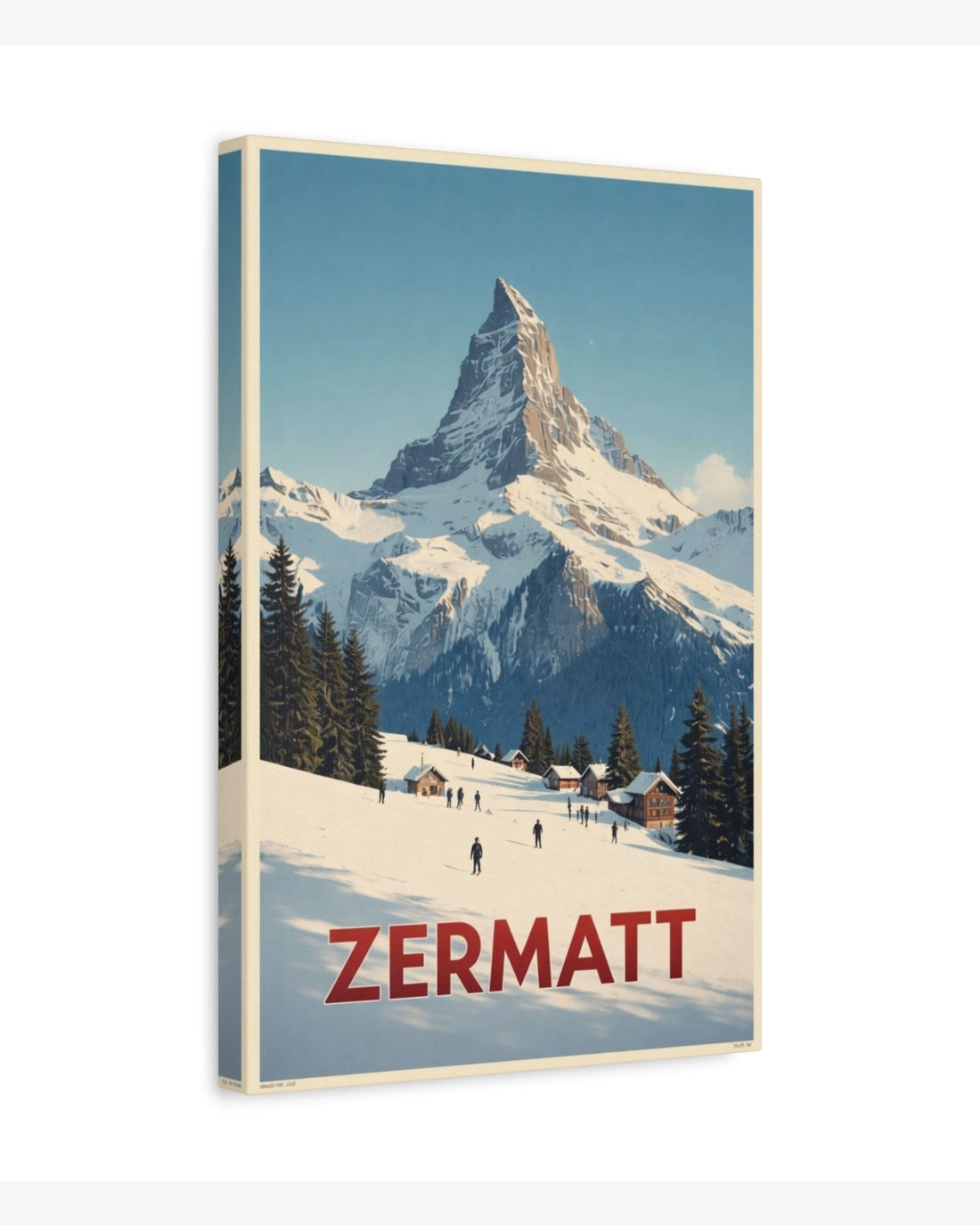 Zermatt travel poster canvas